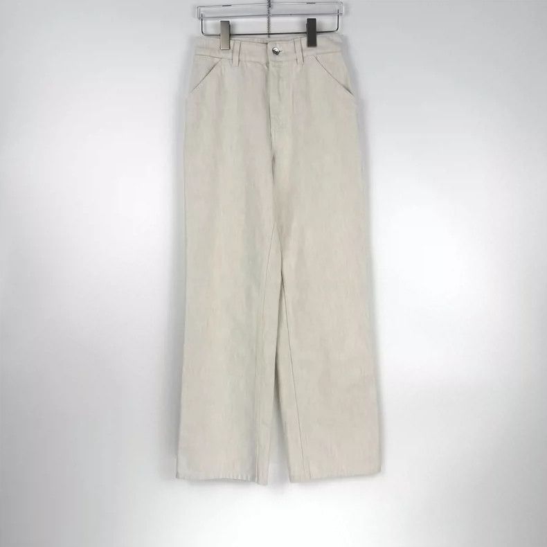 Loro Piana LORO PIANA White American-style trousers with plain color Size 25" / US 0 / IT 36 - 3 Thumbnail