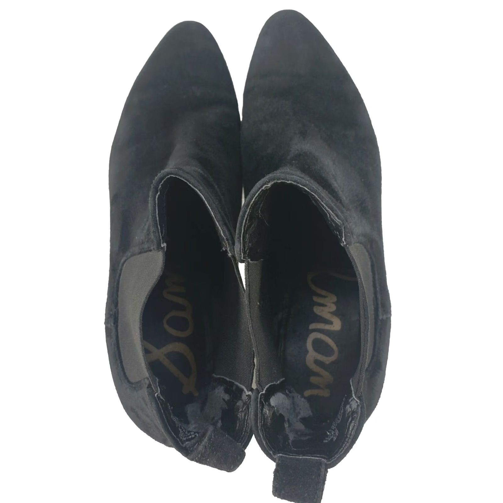 Sam Edelman Sam Edelman Chelsea Boots Women's 8.5B Black Leather Pull On Pointed Toe Block Heel Ankle Boots Size US 9 / IT 39 - 7 Thumbnail