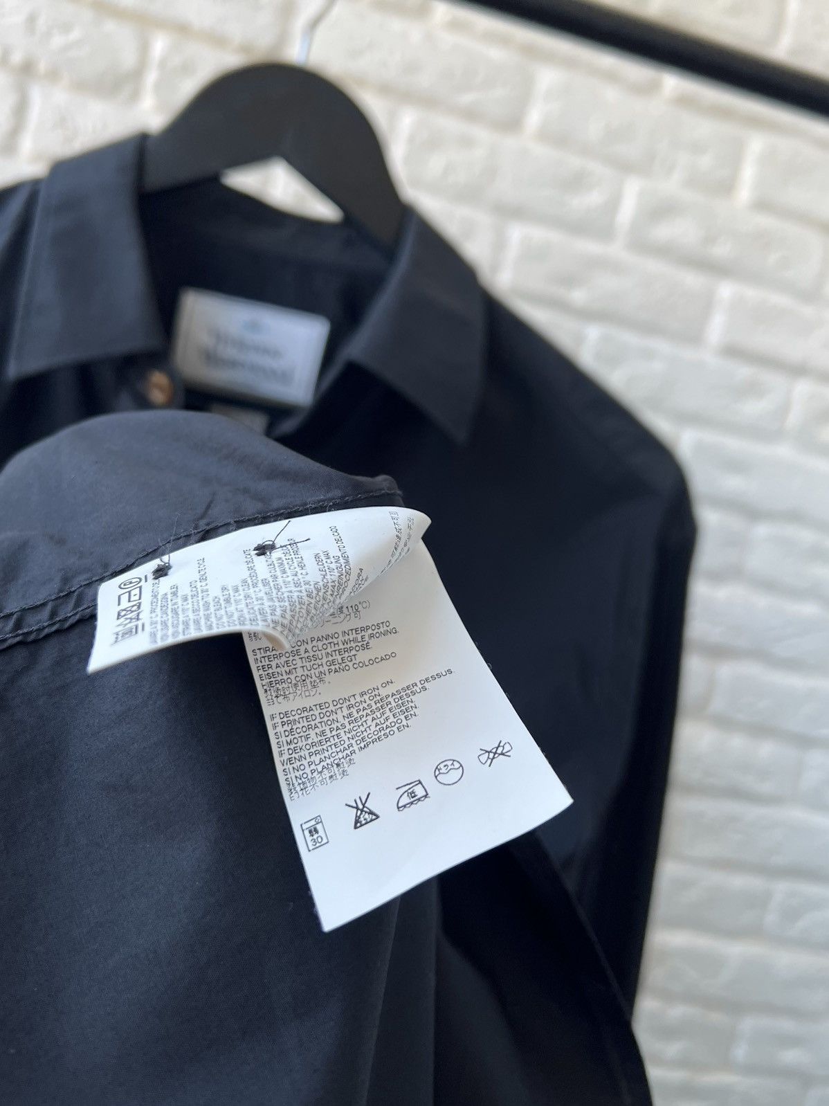 Vivienne Westwood Vivienne Westwood Black Logo Button Up Shirt Size US M / EU 48-50 / 2 - 6 Thumbnail
