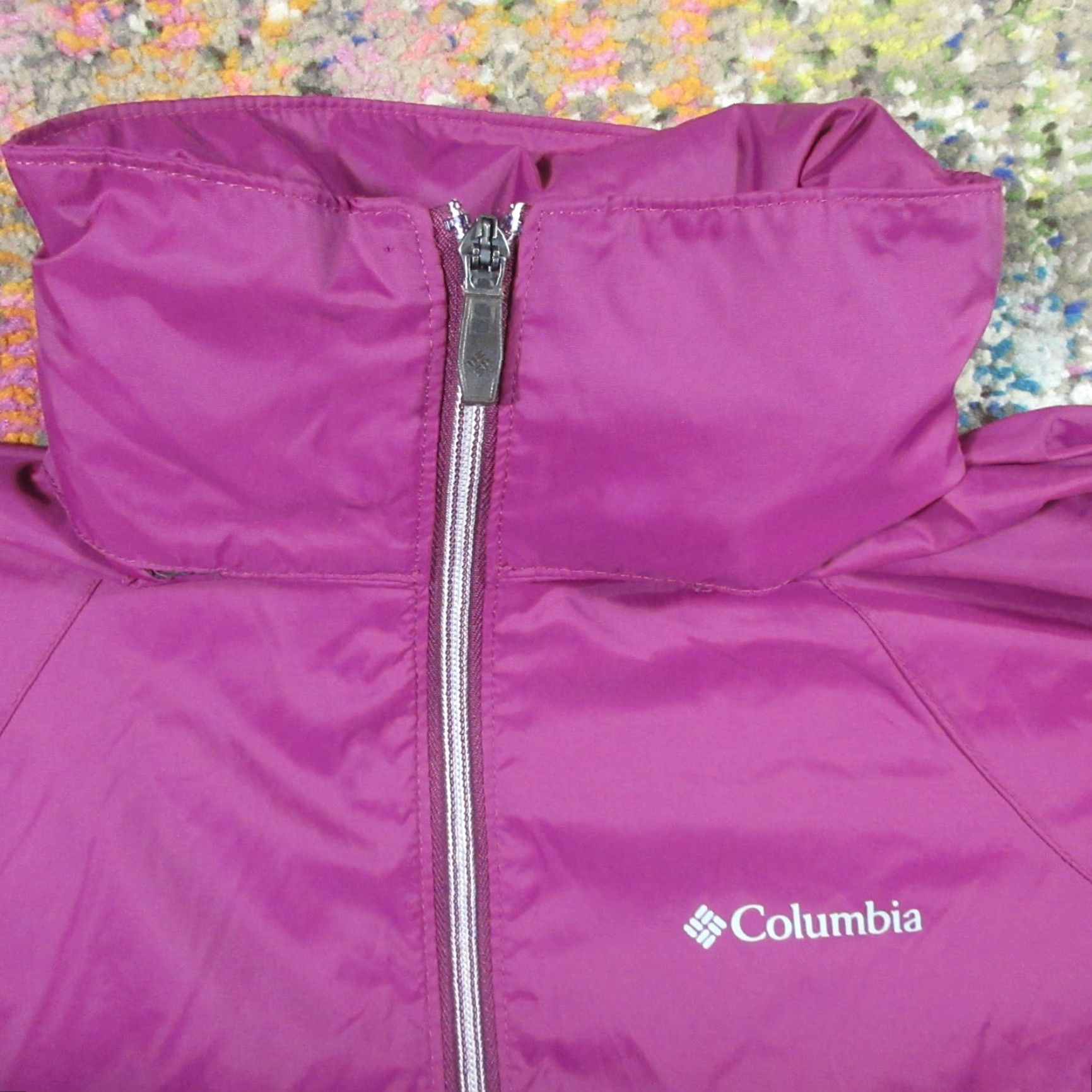 Vintage Columbia Windbreaker Jacket Womens XS Purple Lightweight Hooded Packable EUC Regular Fit Long Zip Size XS / US 0-2 / IT 36-38 - 5 Thumbnail