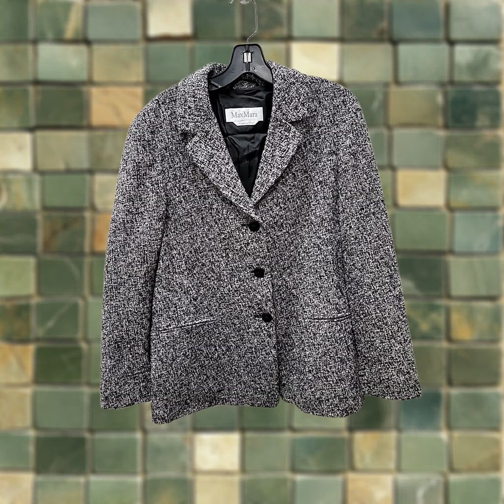 Max Mara Max Mara Blazer Jacket Women 10 Wool Blend 3 Button Pockets Multicolor, Classic Fit, Dry Clean Only, Regular Length Size L / US 10 / IT 46 - 1 Thumbnail