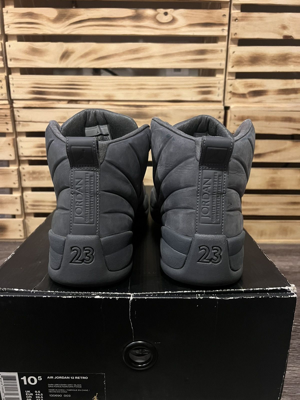 Jordan Brand Air Jordan Retro 12 PSNY Dark Grey Size 10.5 130690-003 Size US 10.5 / EU 43-44 - 4 Thumbnail