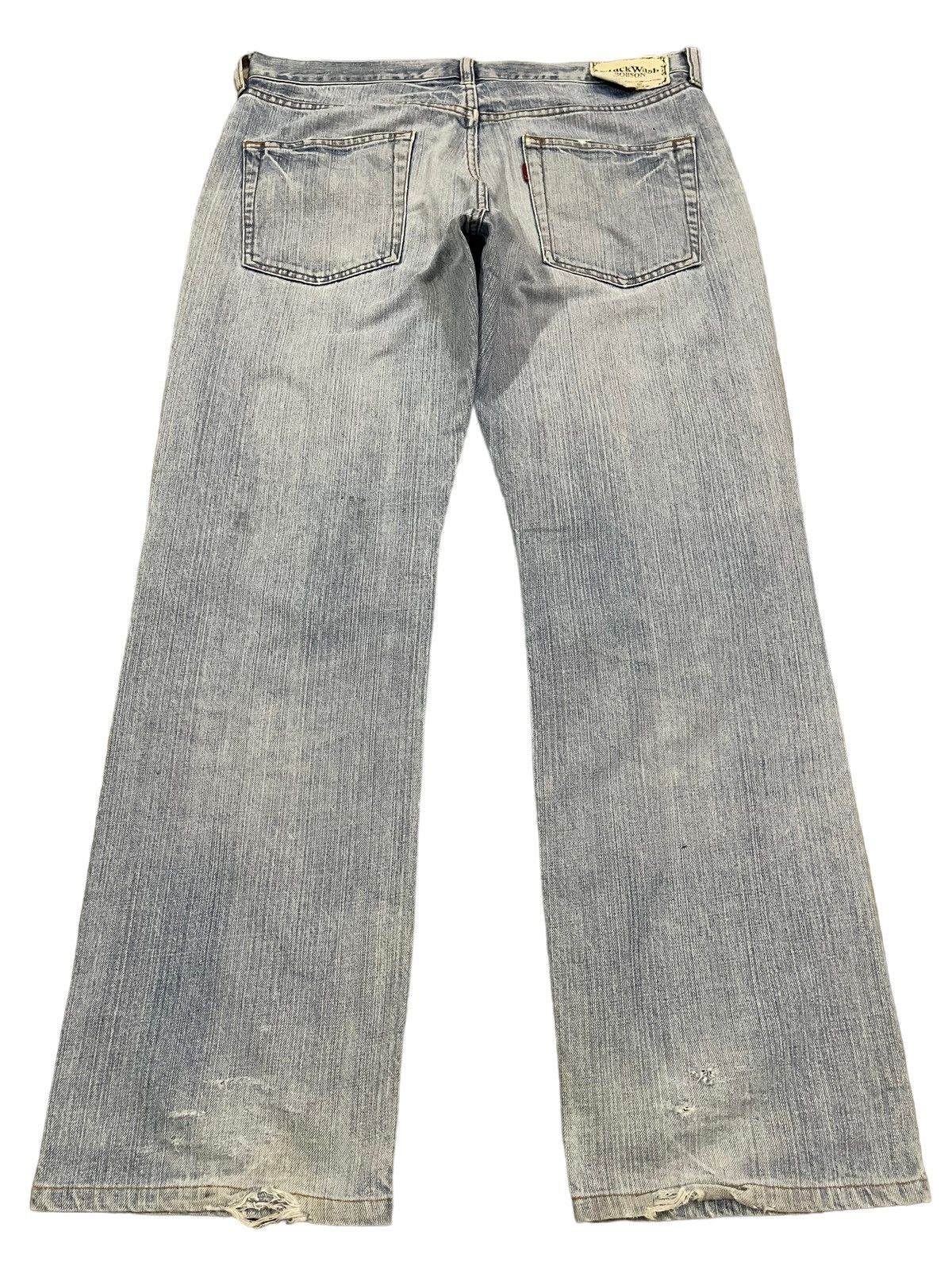 Japanese Brand Vintage Japanese Brand Blue Wash Distress Baggy Jeans Size US 35 - 2 Thumbnail