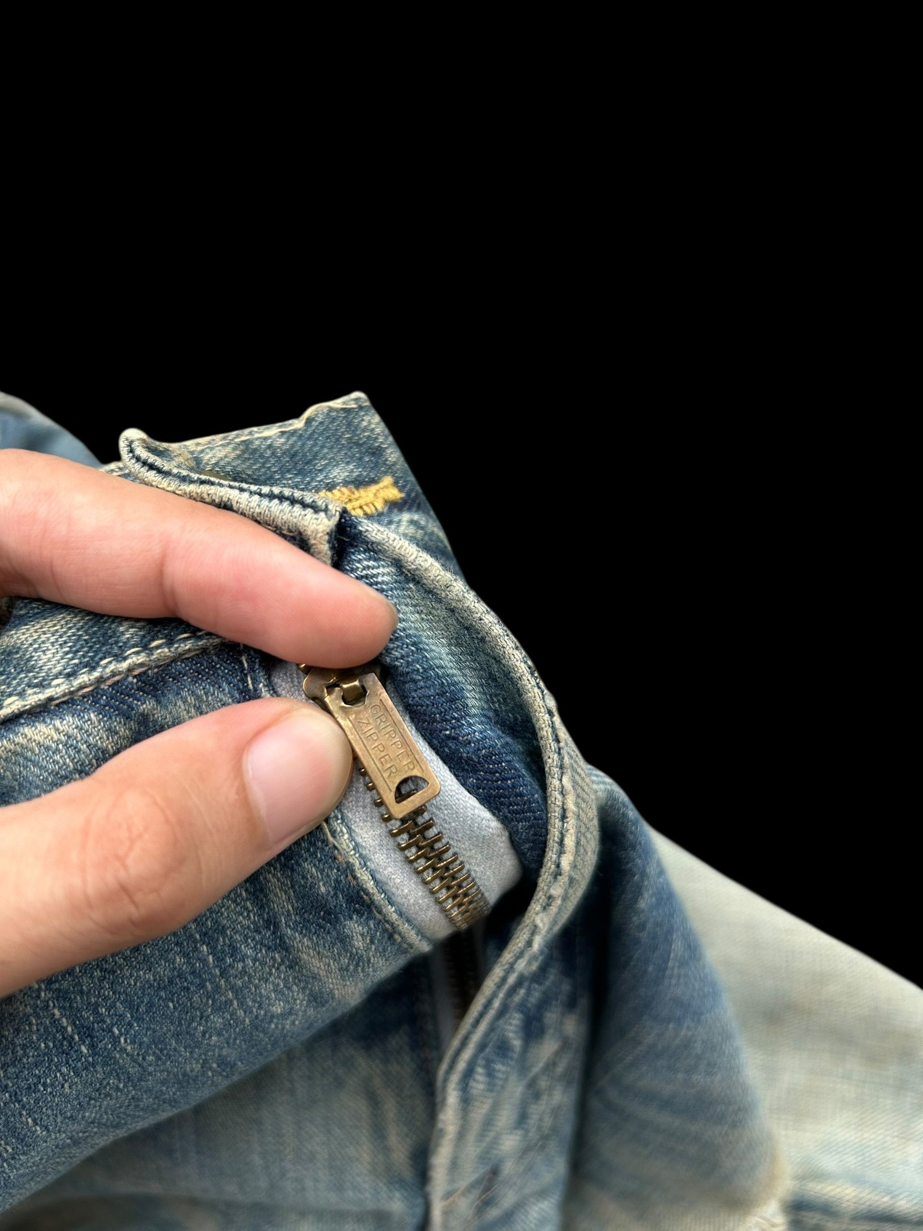 Kapital × Lee × Vintage Thrashed Vintage Lee Riders Selvedge Denim Jeans Size US 35 - 9 Thumbnail