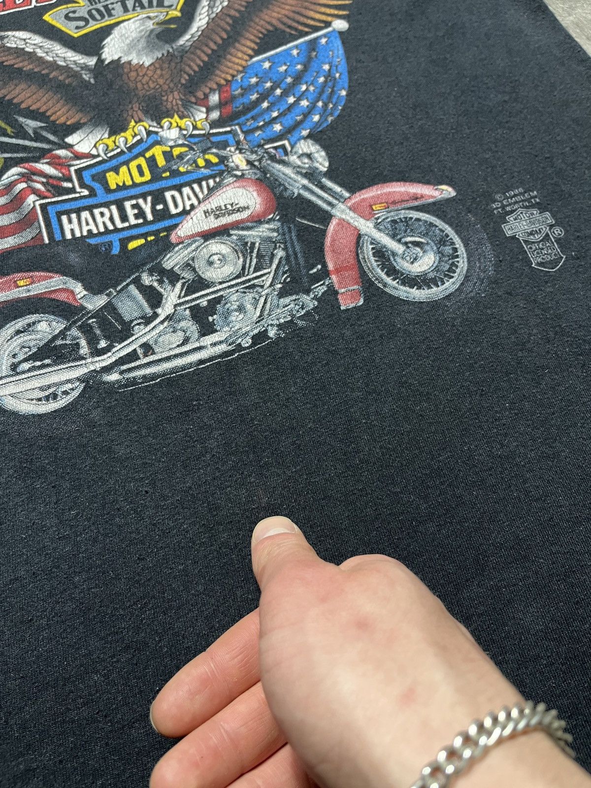 Harley Davidson Harley Davidson Vintage 1986 3D Emblem Eagle Motorcycles Size US M / EU 48-50 / 2 - 15 Thumbnail