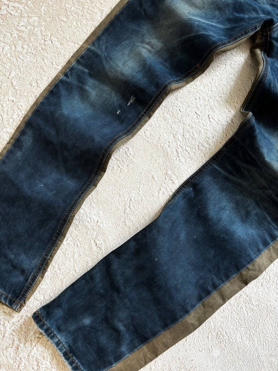 Japanese Brand Dirty pants Faded Crash denim thrashed y2k distressed jeans Size US 32 / EU 48 - 3 Thumbnail