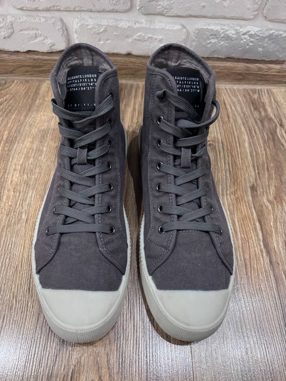 Allsaints Allsaints Max Canvas High Top Sneakers Shoes Size US 13 / EU 46 - 4 Thumbnail