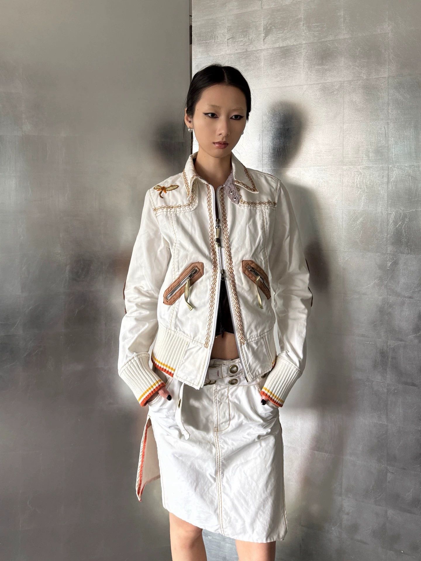 Other Embroidered Coll L-S D-Zip Italian Jacket M Vintage Size M / US 6-8 / IT 42-44 - 4 Thumbnail