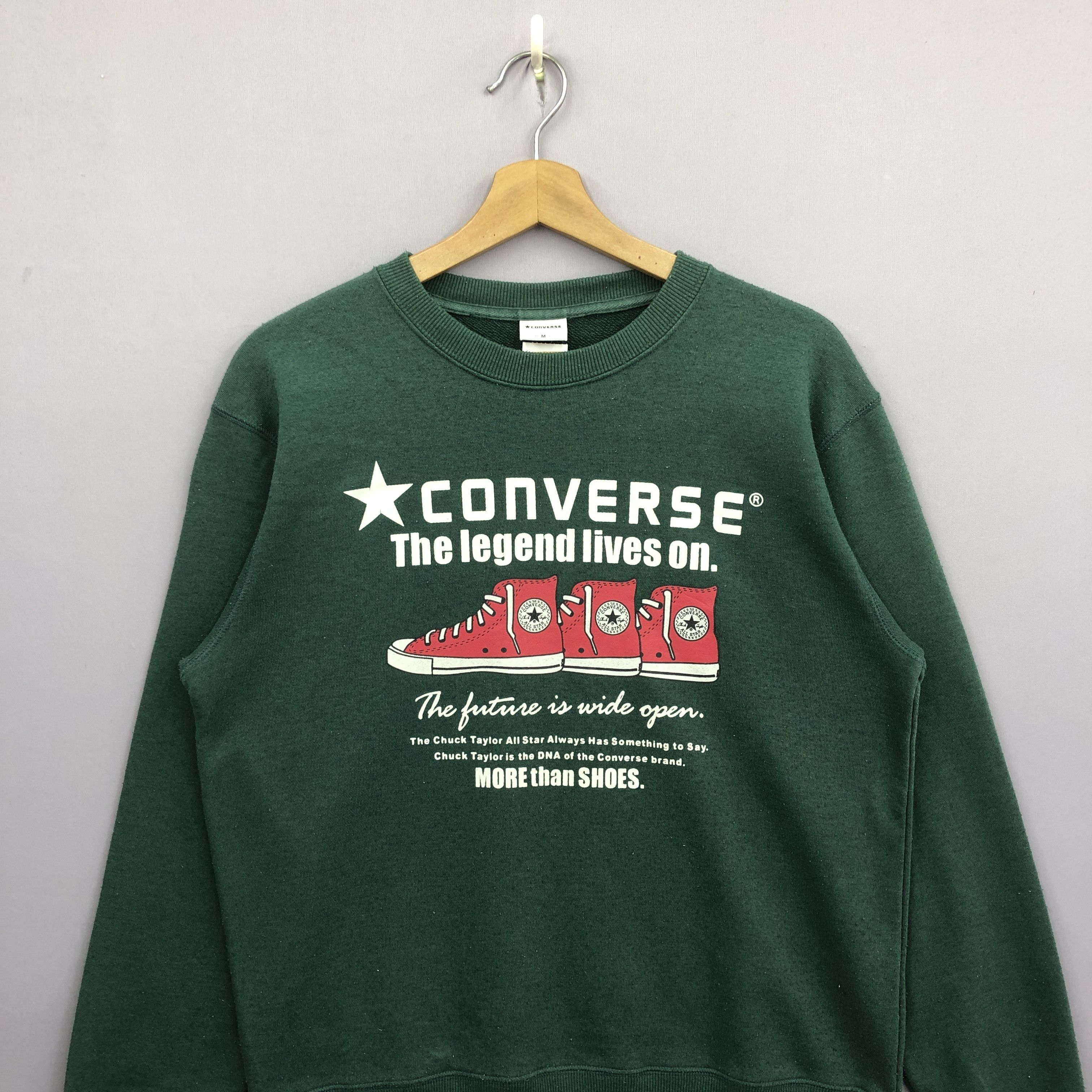 Converse × Vintage Vintage Converse Sweater Chuck Taylor Sweatshirt Jumper Size US M / EU 48-50 / 2 - 2 Thumbnail
