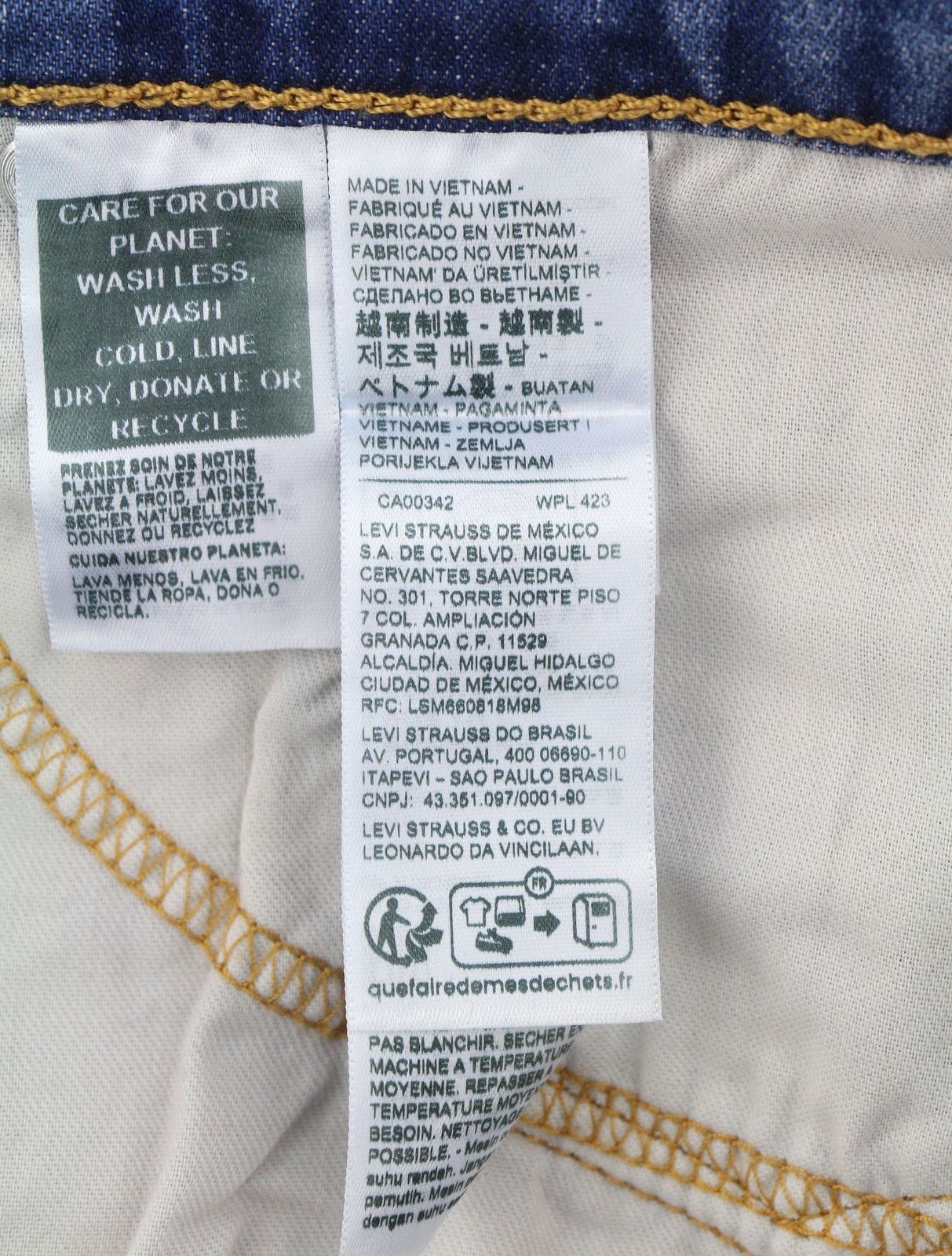 Levi's 511 W40/L32 Blue Faded Lightweight Stretch Jeans 87073 Size US 40 / EU 56 - 7 Thumbnail