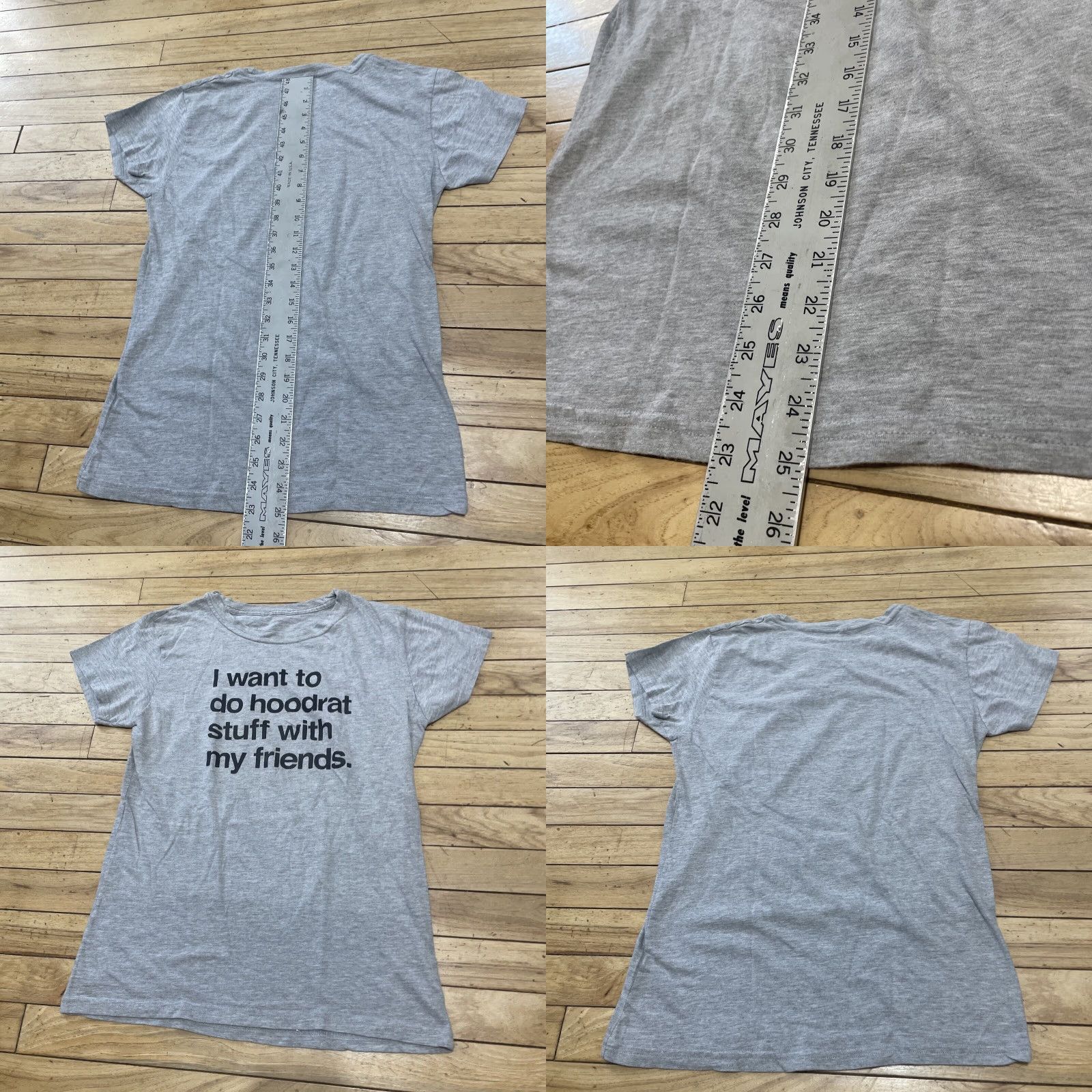 Vintage I want to do hoodrat stuff with my friends Graphic Shirt Women XL Gray Y2K Tee Size XL / US 12-14 / IT 48-50 - 8 Thumbnail