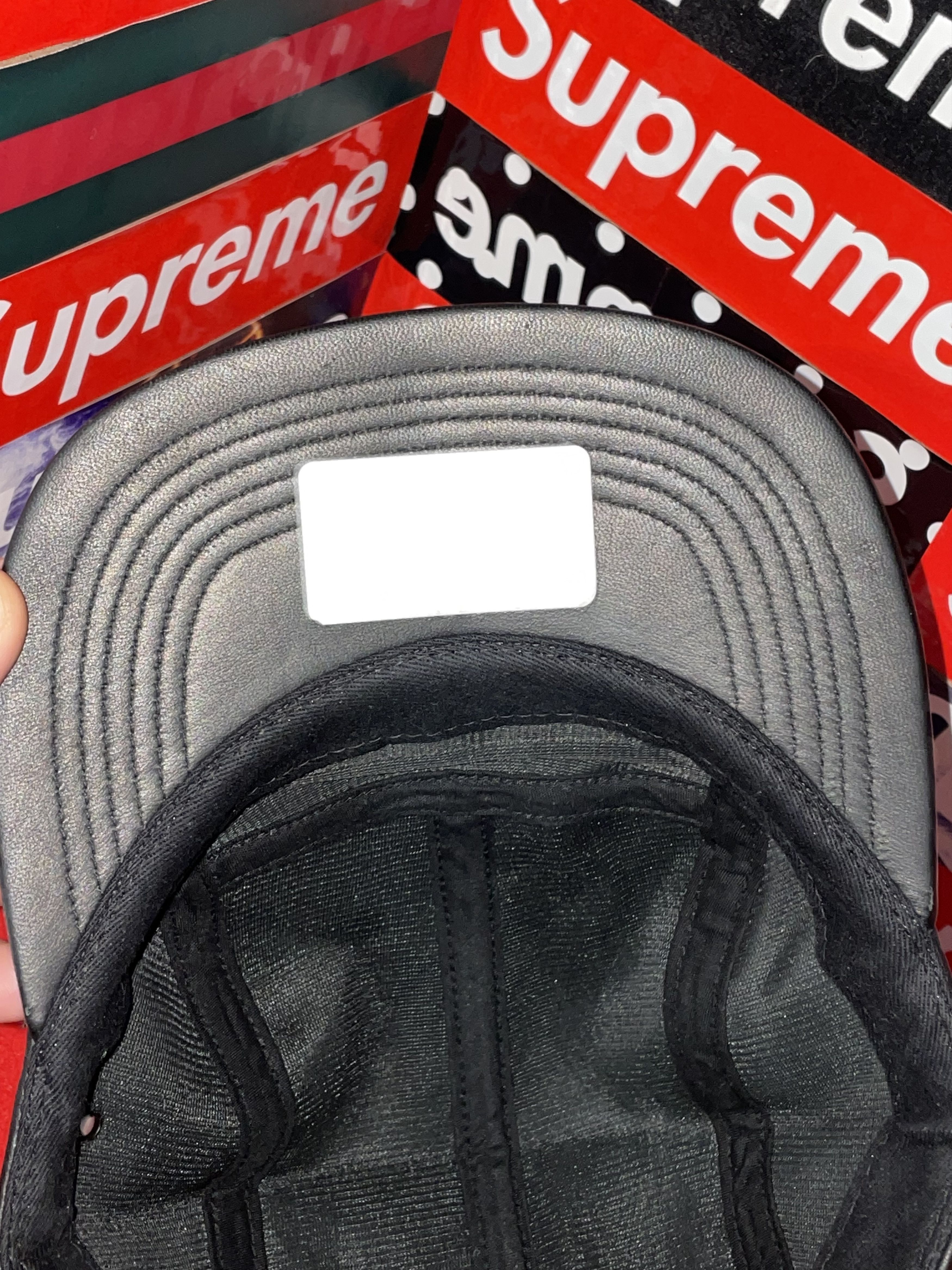 Supreme SUPREME LEATHER CAMP CAP BLACK SS16 NEW WITH TAGS Size ONE SIZE - 9 Thumbnail