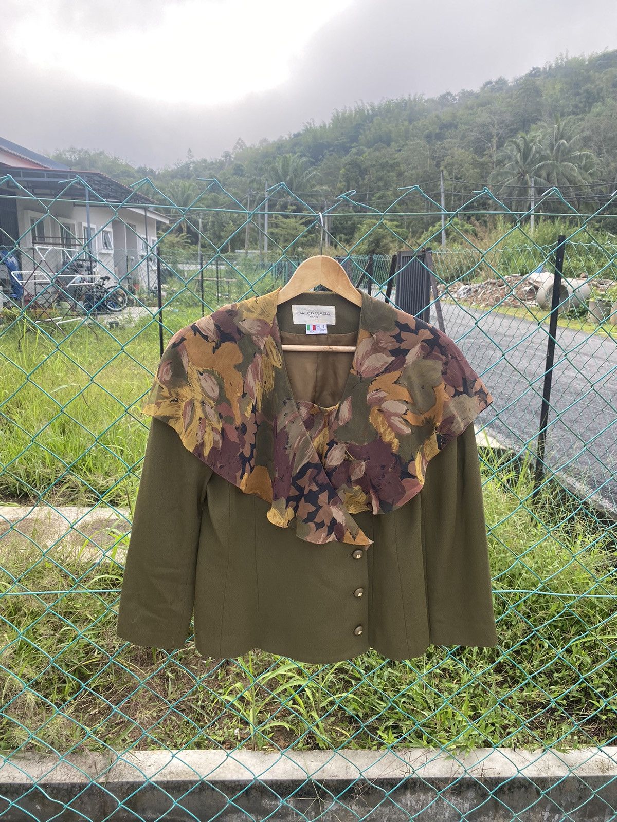 Balenciaga Balenciaga Olive Olive Green Sport Coat Size M / US 6-8 / IT 42-44 - 1 Thumbnail
