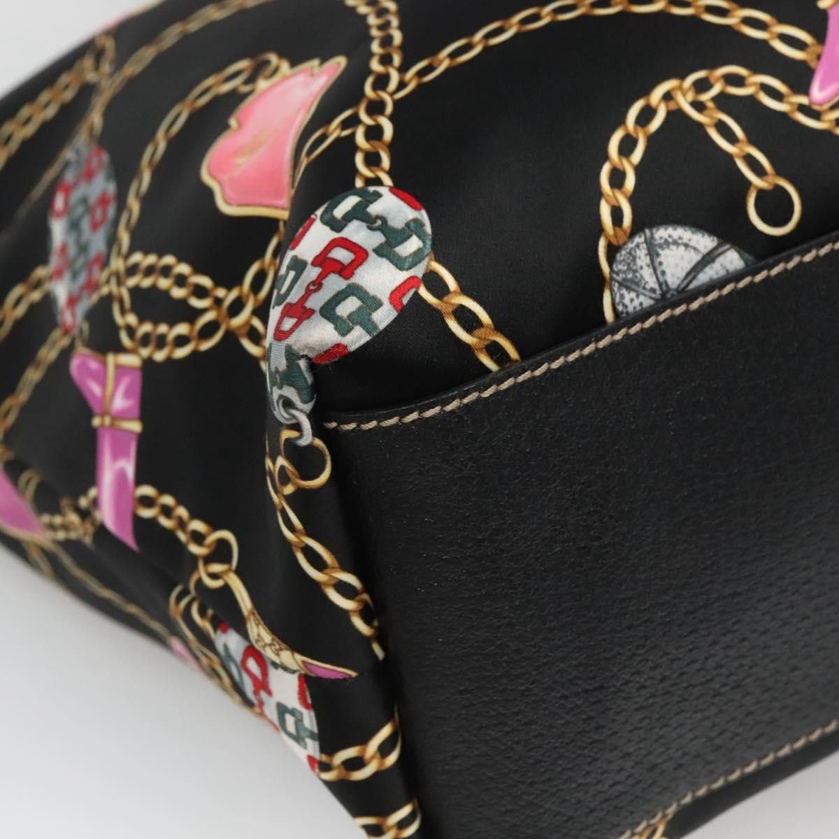 Gucci GUCCI Tote Bag Satin Outlet Black Gold Size ONE SIZE - 11 Thumbnail