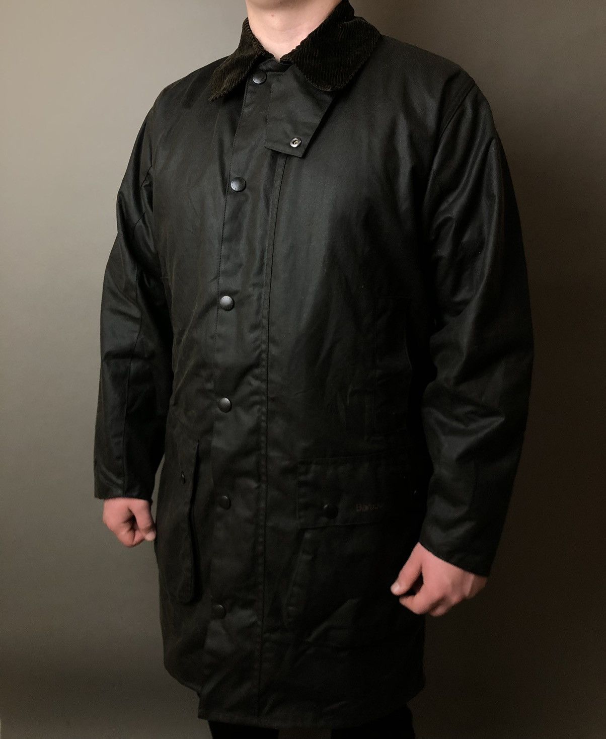 Barbour × Vintage BARBOUR CLASSIC NORTHUMBRIA WAXED JACKET OLIVE 