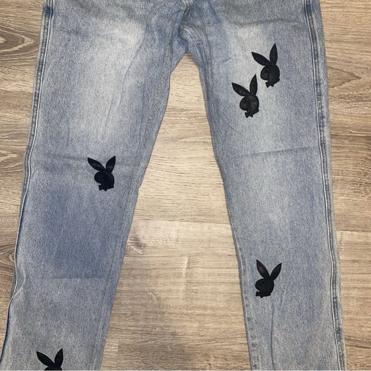 Playboy Playboy X Pleasure Bunny Applique Denim Size US 30 / EU 46 - 4 Thumbnail