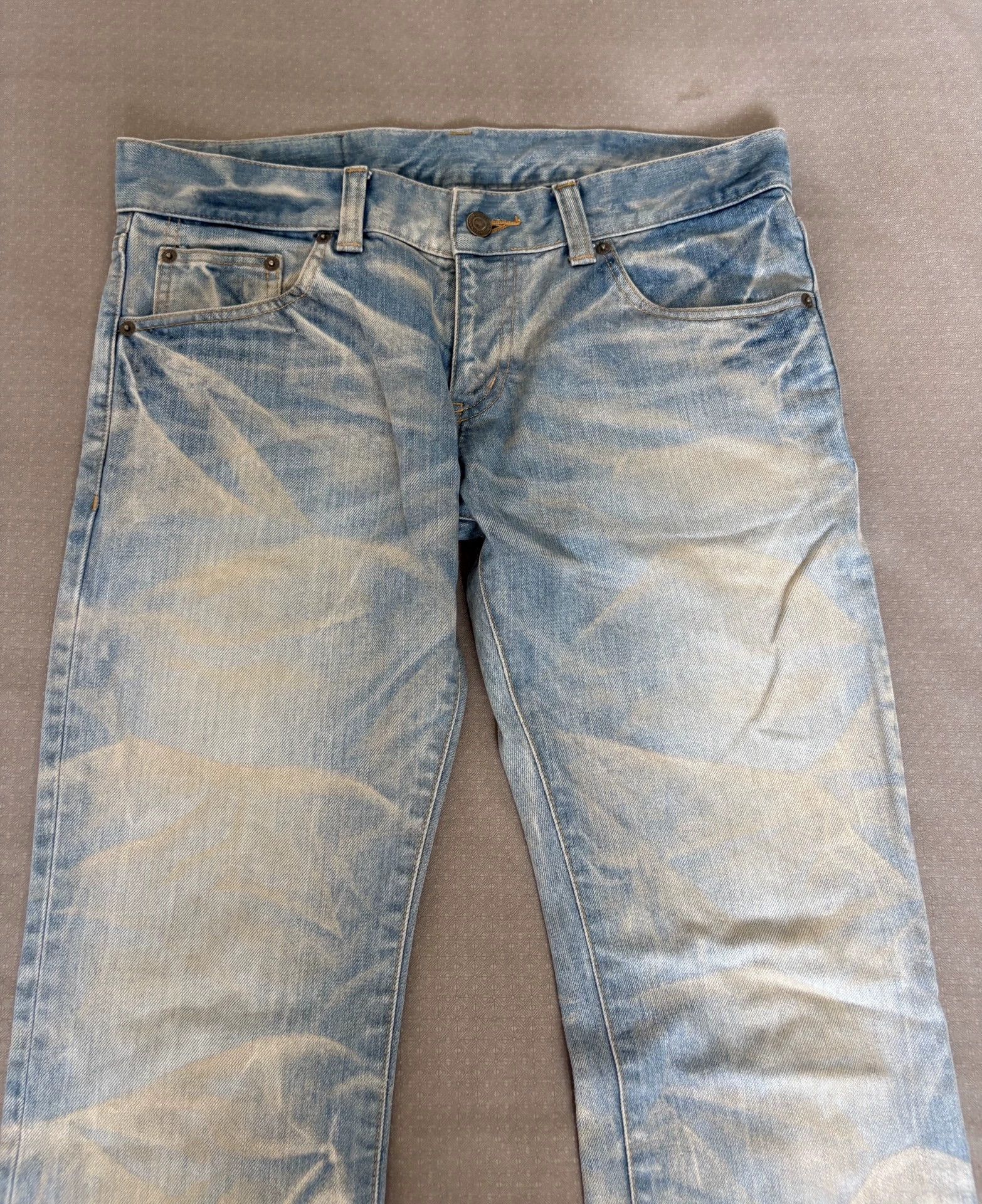 Tornado Mart Tornado Mart Vtg Painted Gradient Shimmer Japanese Jeans Size US 34 / EU 50 - 4 Thumbnail