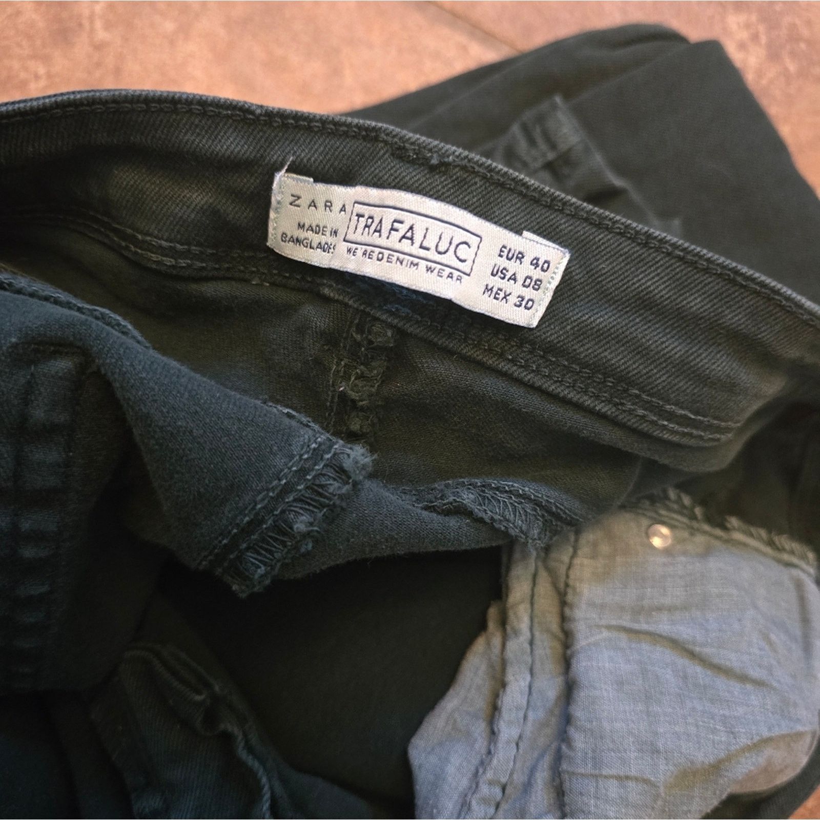 Zara Dark Hunter Green ZARA Skinny Jean Size 30" / US 8 / IT 44 - 3 Thumbnail