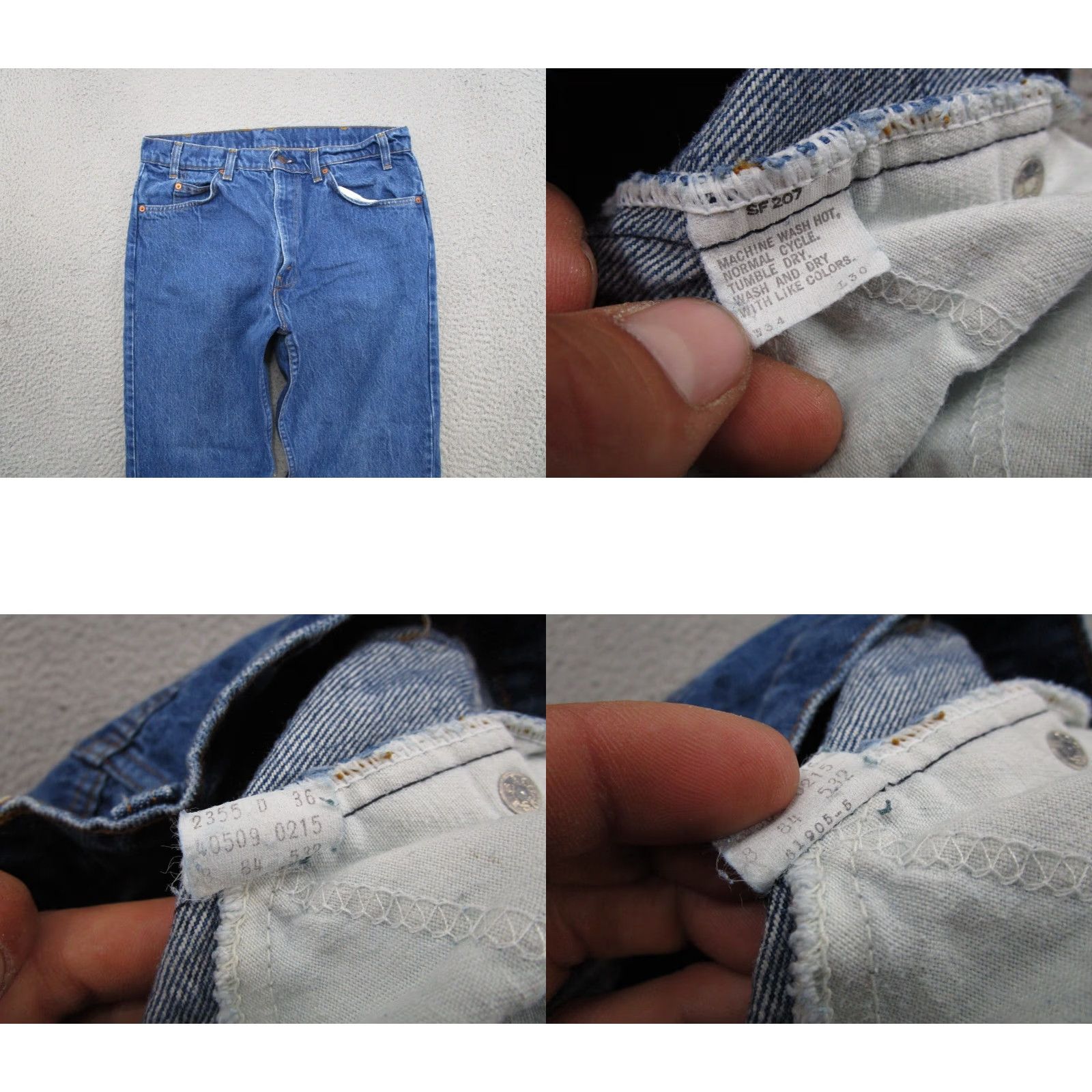 Levi's VINTAGE Levi's 40505-0215 Blue Denim Orange Tab Mens Size 34x30 USA Made Straight Jeans Adult Mens Regular Blue Denim USA Vintage 405 Straight Jeans Size US 34 / EU 50 - 8 Thumbnail