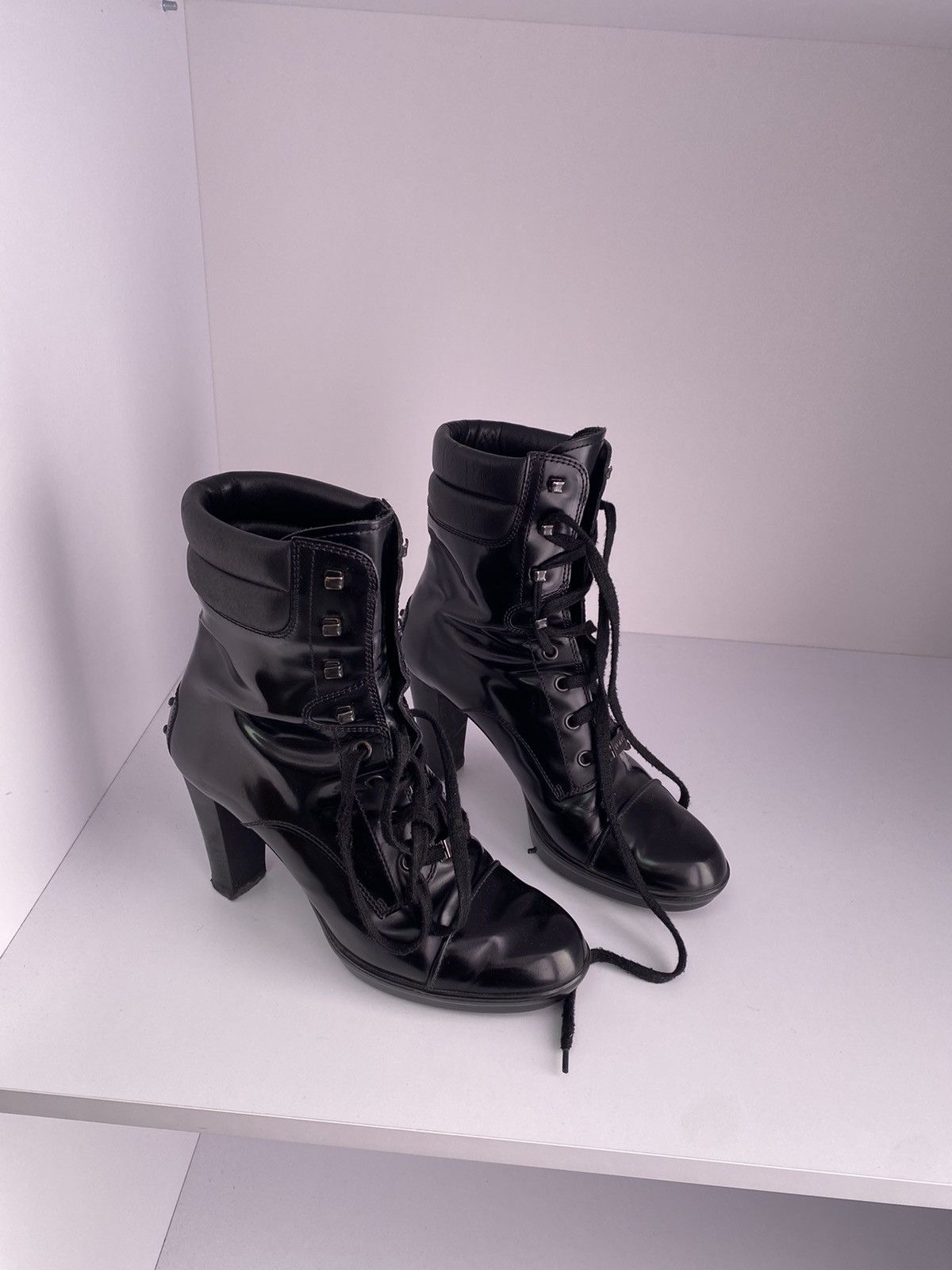 Tod's × Vintage Vintage Tod's Patent Leather Women’s Boots Size US 8.5 / IT 38.5 - 3 Thumbnail