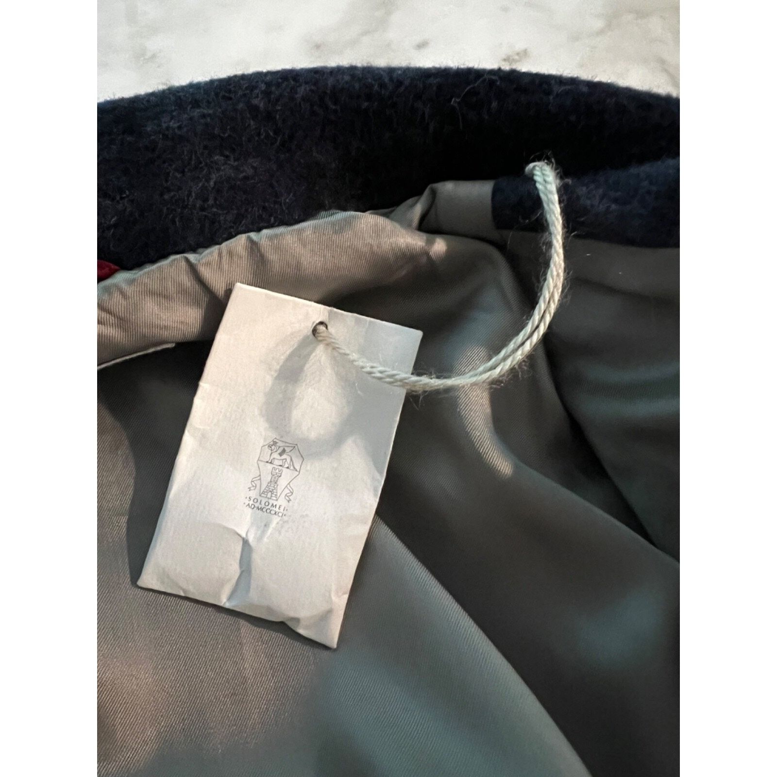Brunello Cucinelli $6600 Brunello Cucinelli Blue Checked Wool Llama Bomber IT48 Size US M / EU 48-50 / 2 - 10 Thumbnail