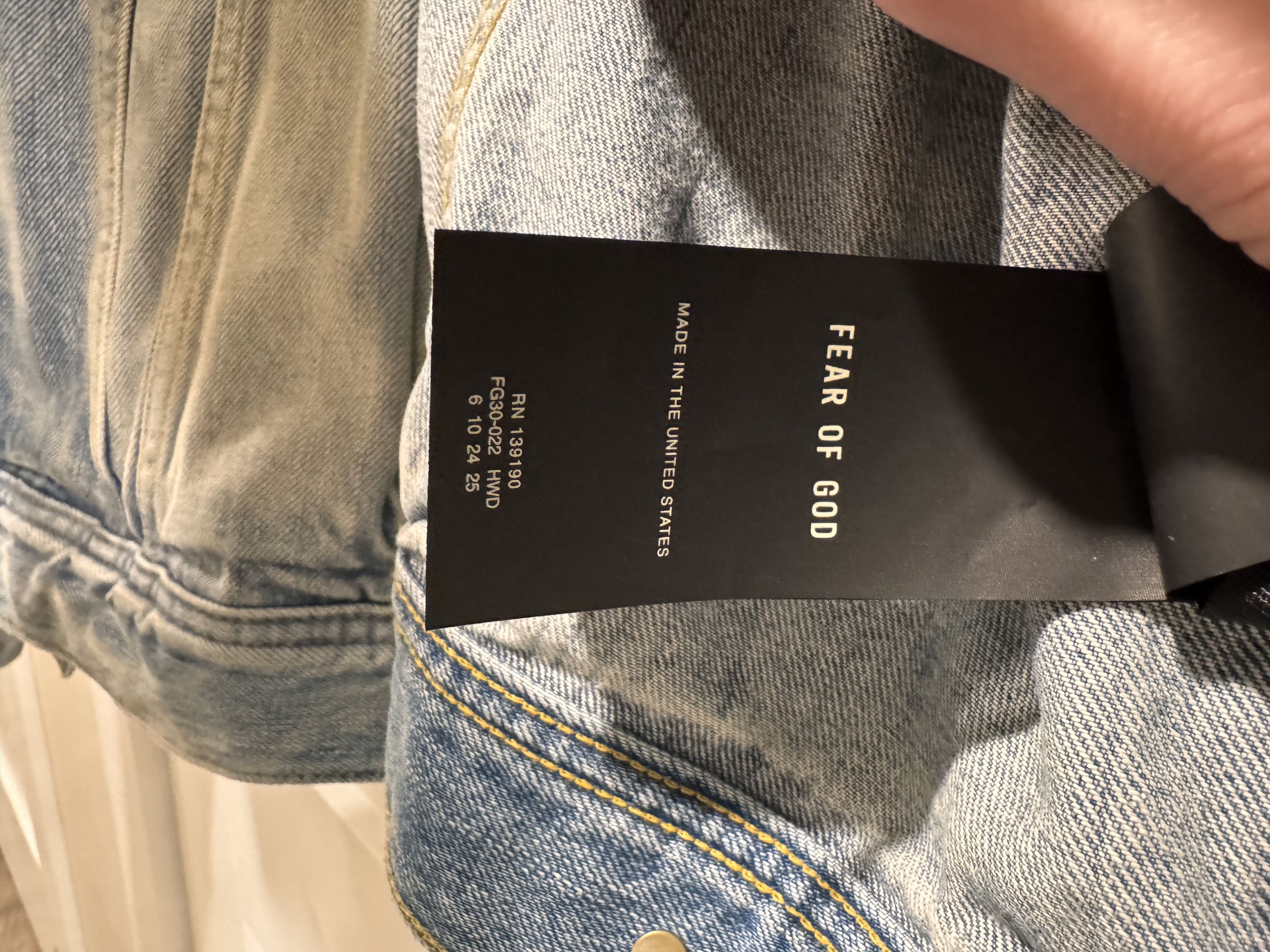Fear of God Fear of God Seventh Collection Denim Trucker Jacket Size US XL / EU 56 / 4 - 7 Thumbnail
