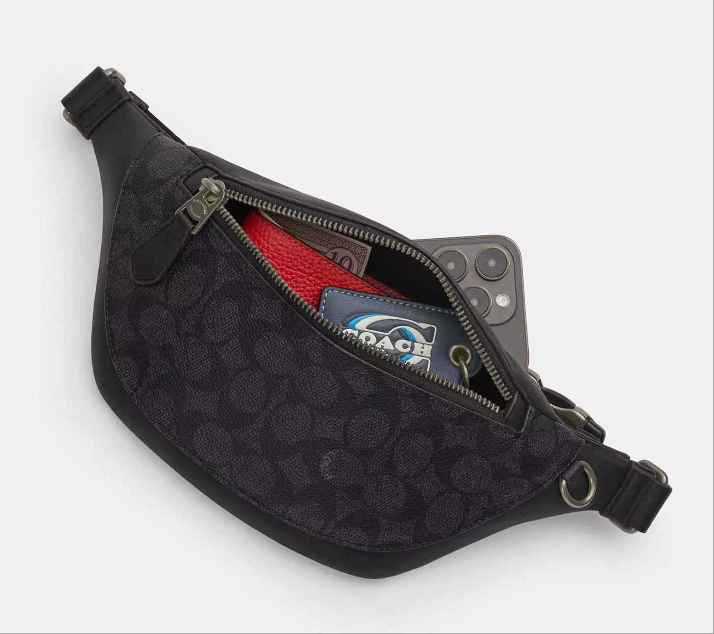 Coach Warren Mini Belt Bag In Signature Denim CAJ43 Size ONE SIZE - 7 Thumbnail
