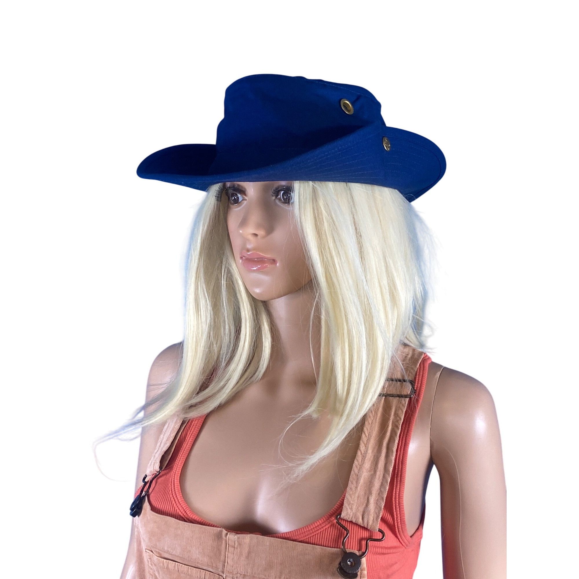 Tilley NWT Tilley T3 Cotton Duck Hat, Snap up Navy 71/2 60cm Large Size ONE SIZE - 3 Thumbnail