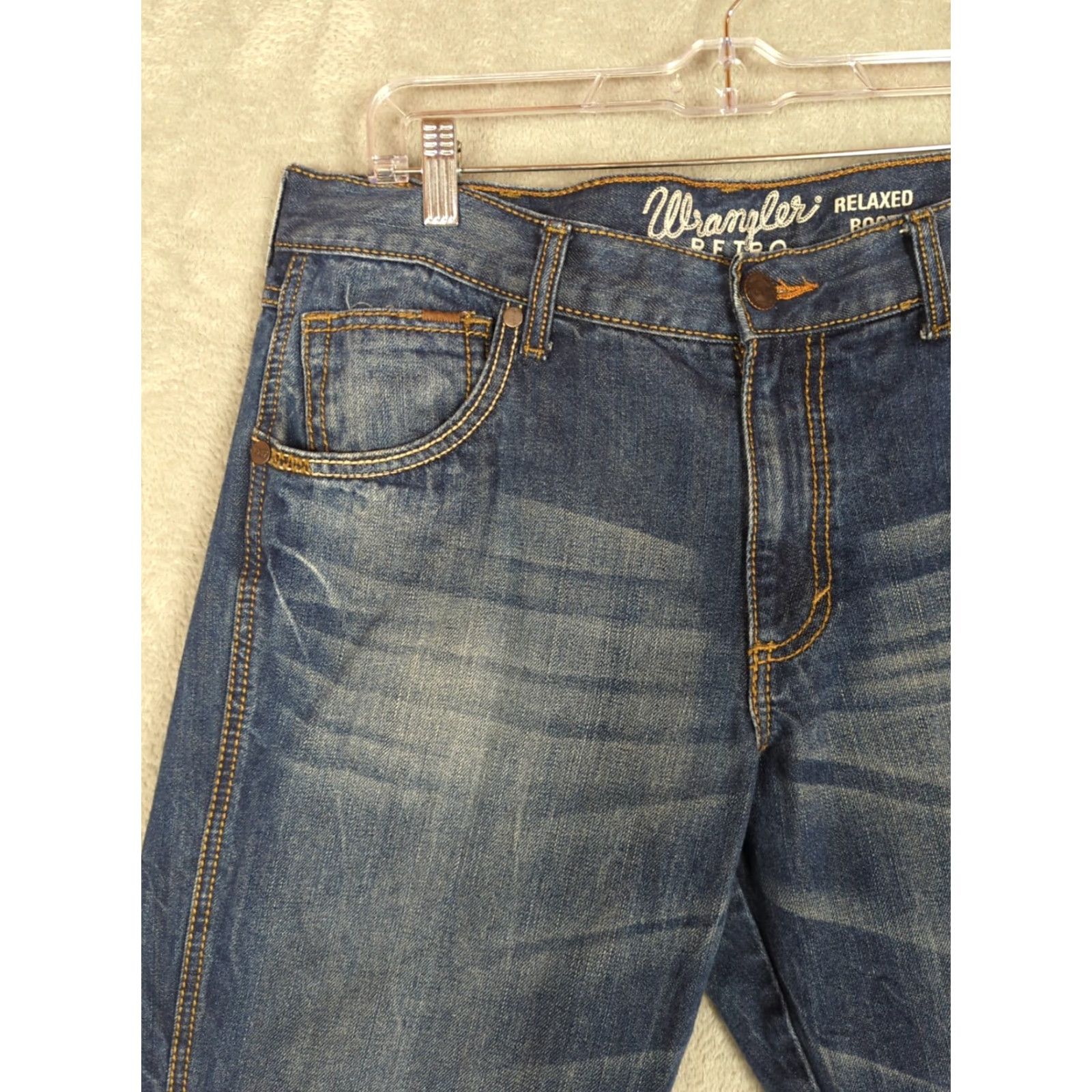 Wrangler Wrangler Jeans Retro Relaxed Boot Mens 34X32 Blue Western Cowboy Size US 34 / EU 50 - 2 Thumbnail