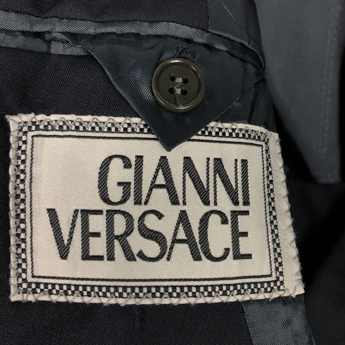 Versace 🔥ROCH BLACK VINTAGE COATS GIANNI VERSACE DOUBLE BREASTED Size US M / EU 48-50 / 2 - 20 Thumbnail