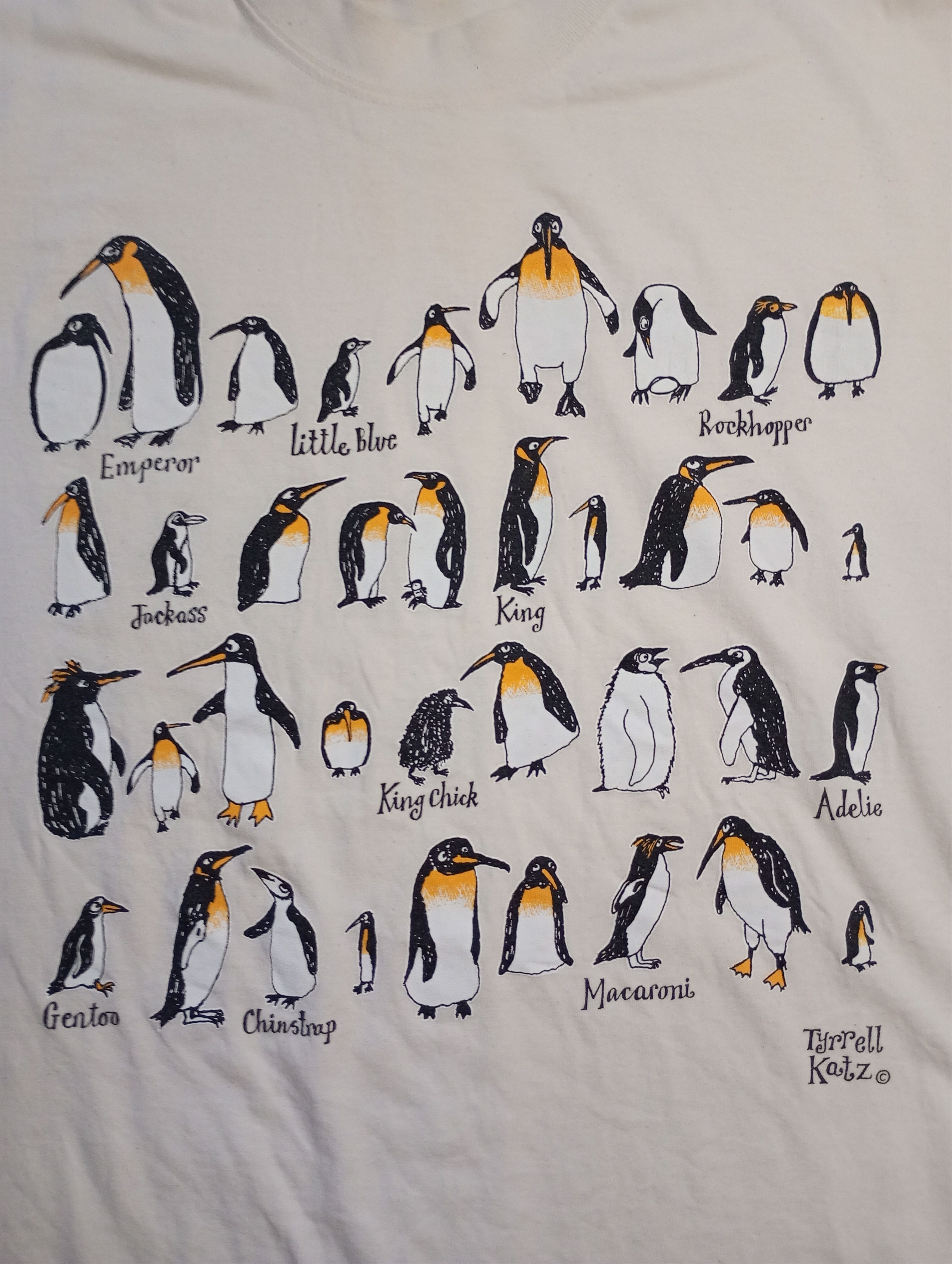 Vintage Tyrrel Katz Penguins Printed T-Shirt Vintage Size US XL / EU 56 / 4 - 7 Thumbnail