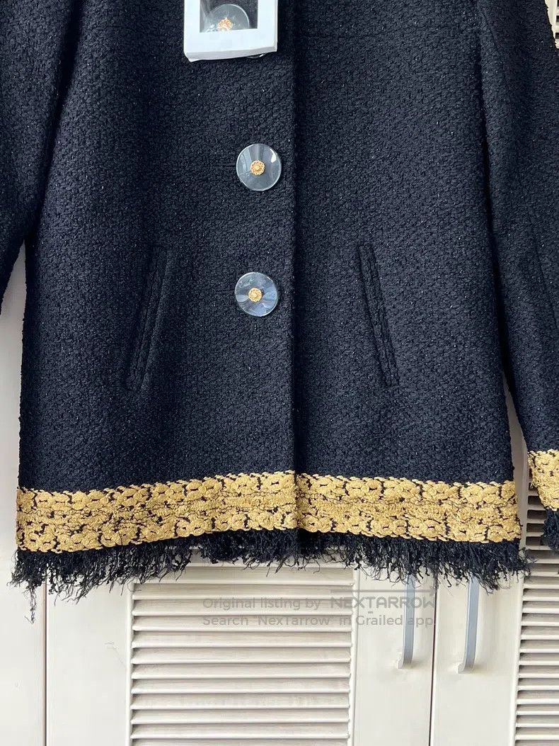 Chanel Chanel Metropolitan Series Black Gold-plated Jacket Size XXS / US 00 / IT 34 - 5 Thumbnail