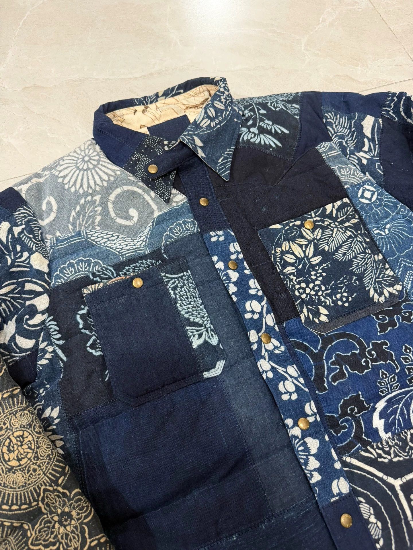 Visvim VISVIM ICT KERCHIEF DOWN JKT KOFU 18AW Vintage Down Shirt Size US M / EU 48-50 / 2 - 5 Thumbnail