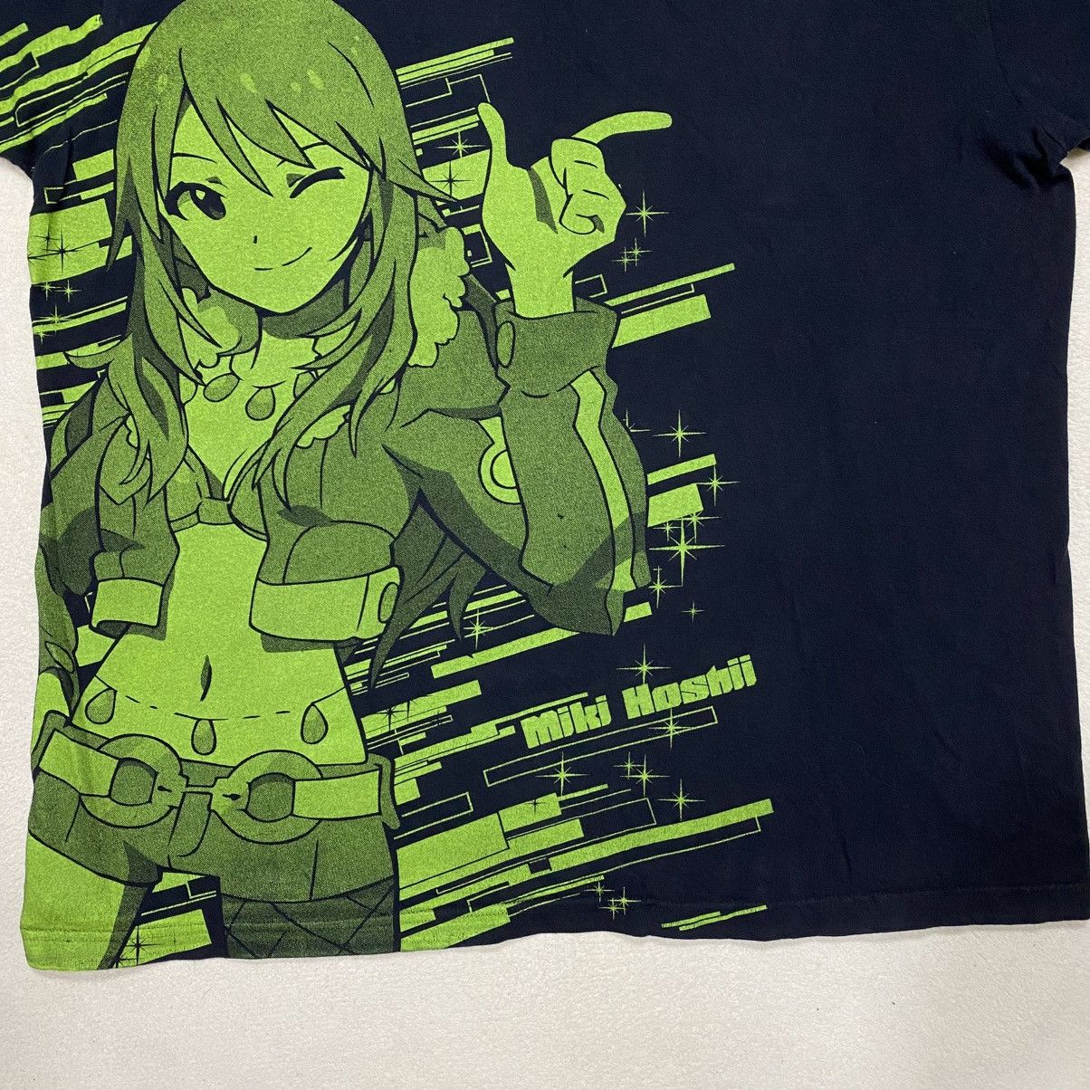 Anime × Japanese Brand Anime IDOLMASTER MIKI HOSHII Big Print T-shirt Size US XL / EU 56 / 4 - 3 Thumbnail