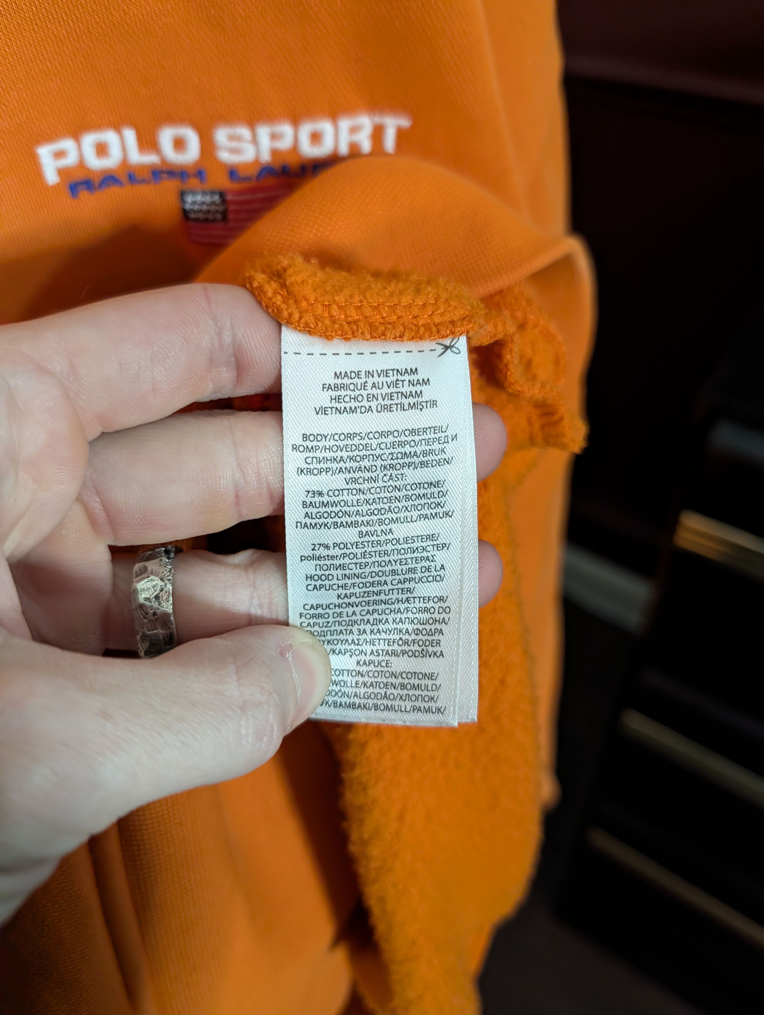 Polo Ralph Lauren POLO SPORT iconic orange logo embroidered hoodie Size US XXL / EU 58 / 5 - 13 Thumbnail