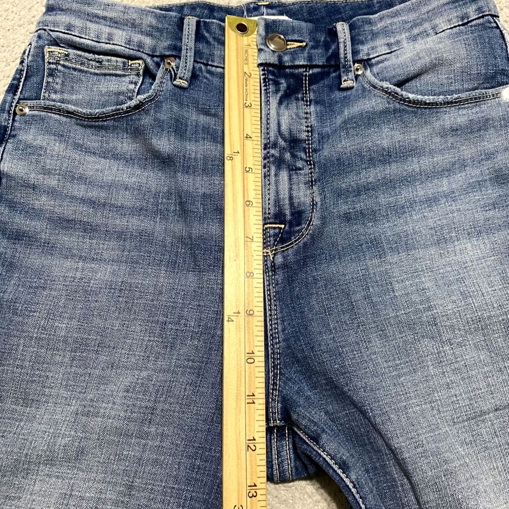 Good American Good American Jeans Womens 8 Blue Denim Skinny High Rise Distressed Medium Wash Size 30" / US 8 / IT 44 - 7 Thumbnail