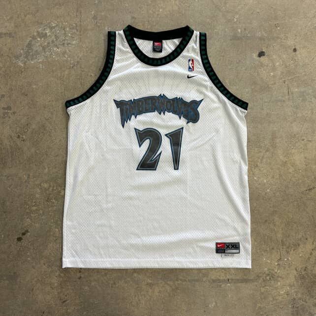 NBA × Nike × Vintage Vintage Minnesota Timberwolves Kevin Garnett Tee Size US XXL / EU 58 / 5 - 1 Thumbnail