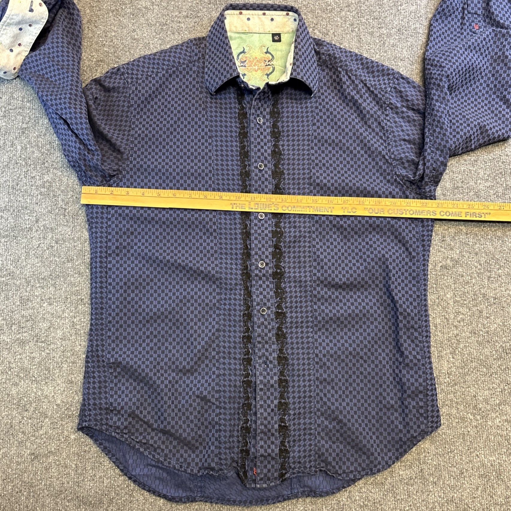 Robert Graham Robert Graham Mens Blue Long Sleeve Button-Up Classic Sport Shirt L Size US L / EU 52-54 / 3 - 6 Thumbnail