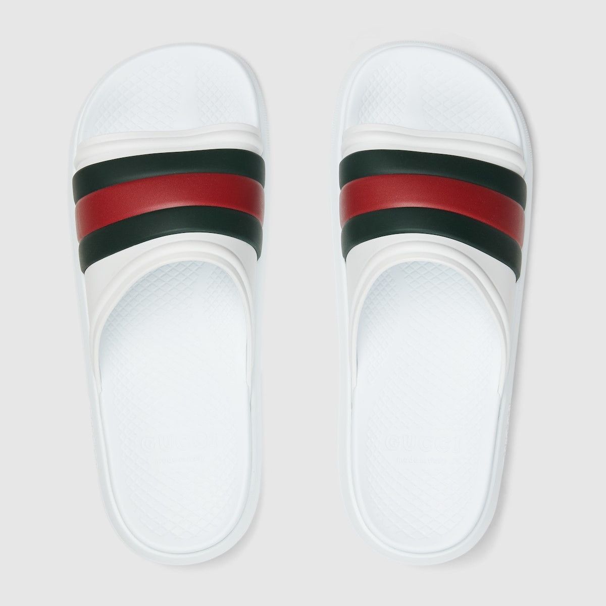 Gucci o1loc1c0625 Web Slide Sandals in Multicolor Size US 11.5 / EU 44-45 - 5 Thumbnail