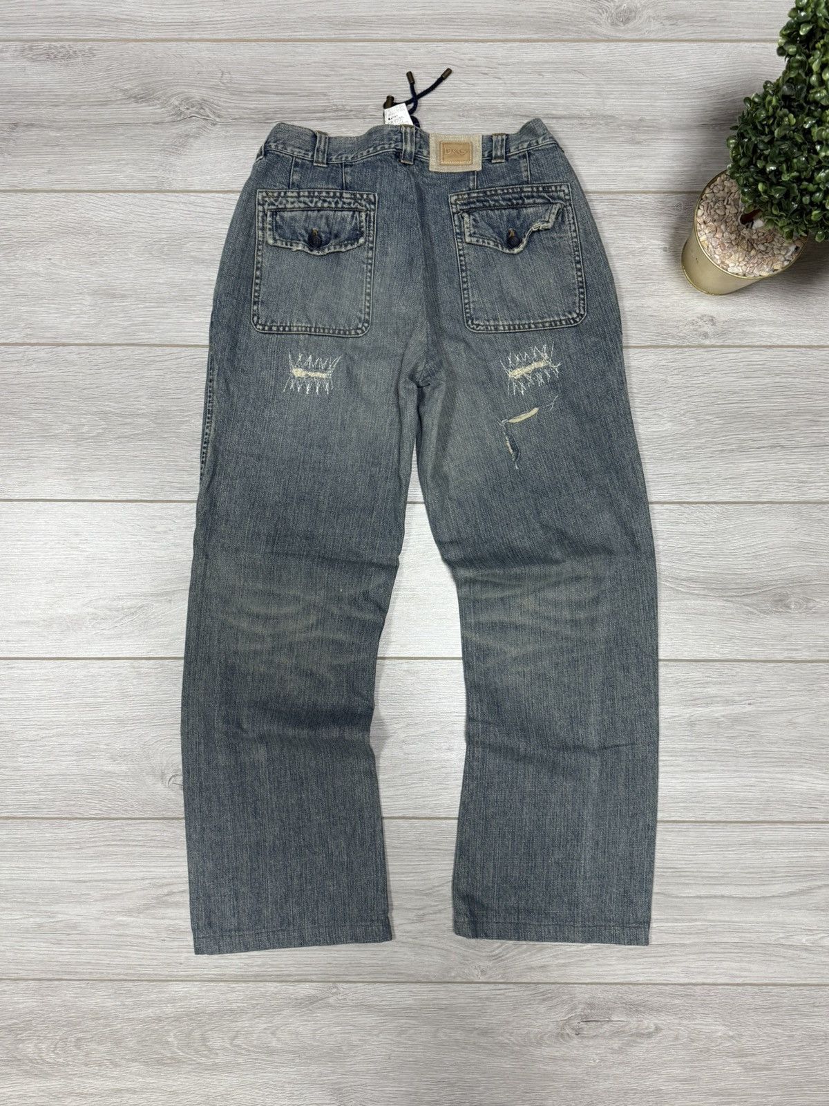 Dolce & Gabbana Dolce Gabbana elastic waistband distressed jeans tears pants Size US 32 / EU 48 - 1 Thumbnail