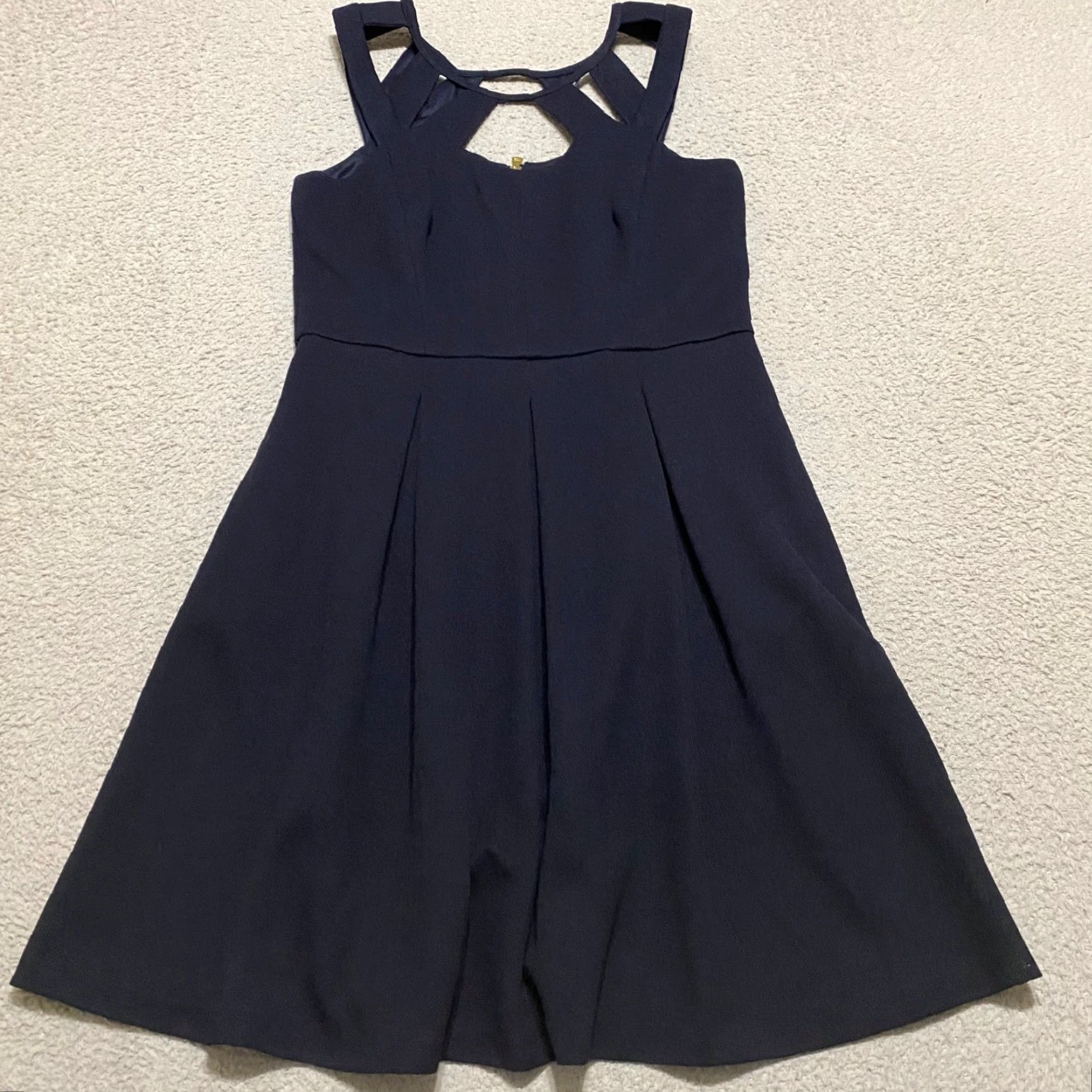 Betsey Johnson Betsey Johnson Dress Navy Blue Sleeveless Fit & Flare Size 10 Casual Party/Cocktail Women Size L / US 10 / IT 46 - 2 Thumbnail