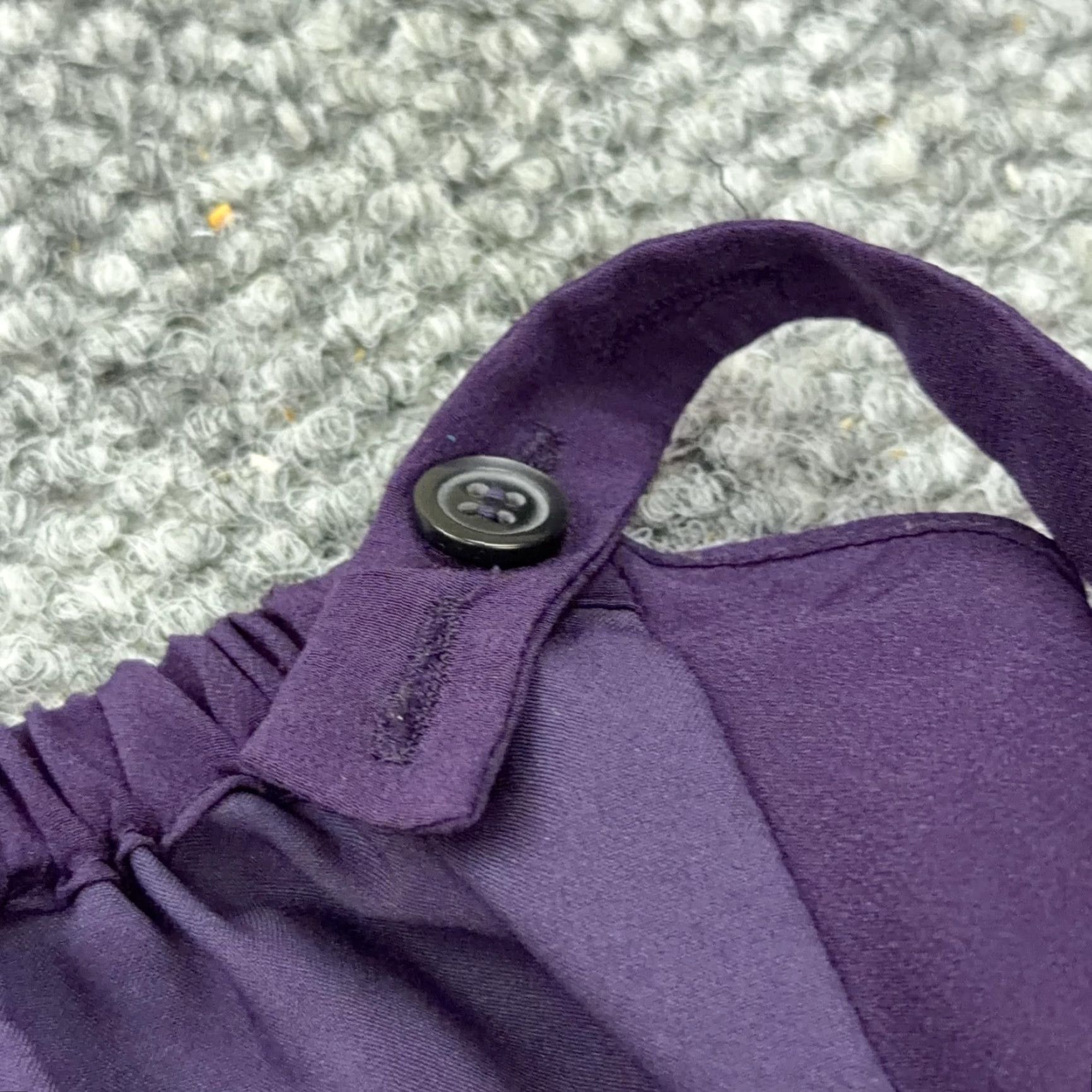 Madewell Madewell Shift Dress Womens 6 Purple Silk Off Shoulder Cold Shoulder Tie Sleeve Short 3/4 Sleeve Solid Casual Party Womens Size M / US 6-8 / IT 42-44 - 7 Thumbnail