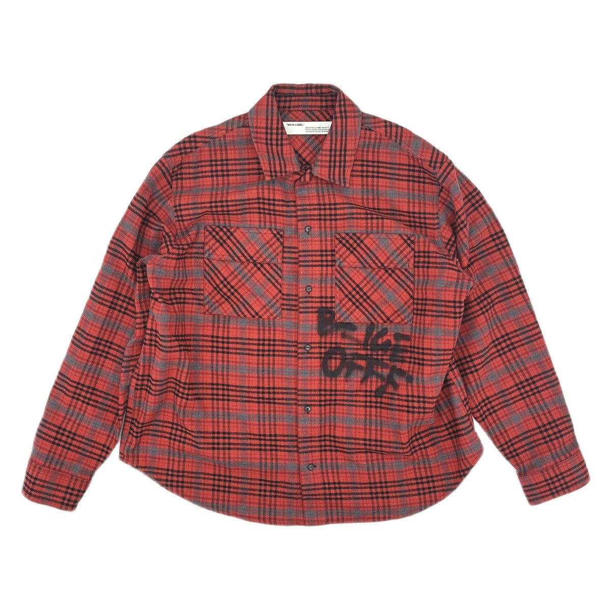 Off-White Off-White red and black plaid cotton flannel shirt Size US M / EU 48-50 / 2 - 1 Thumbnail