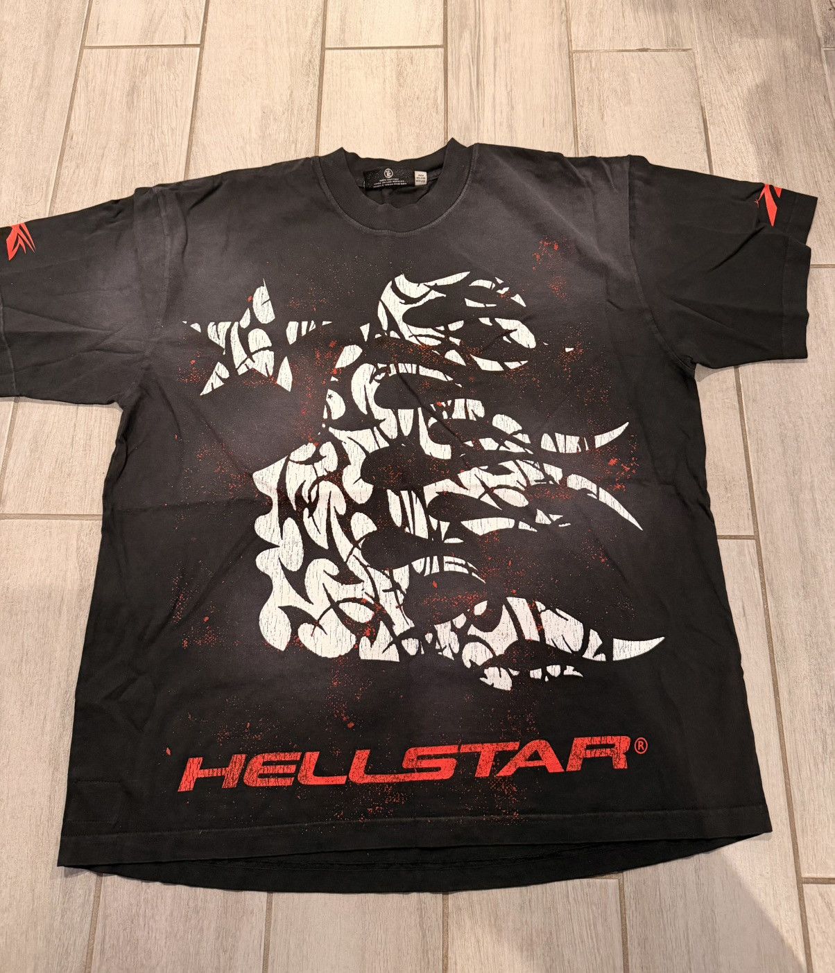 HELLSTAR Hellstar Thorn Tee Black Red | Grailed