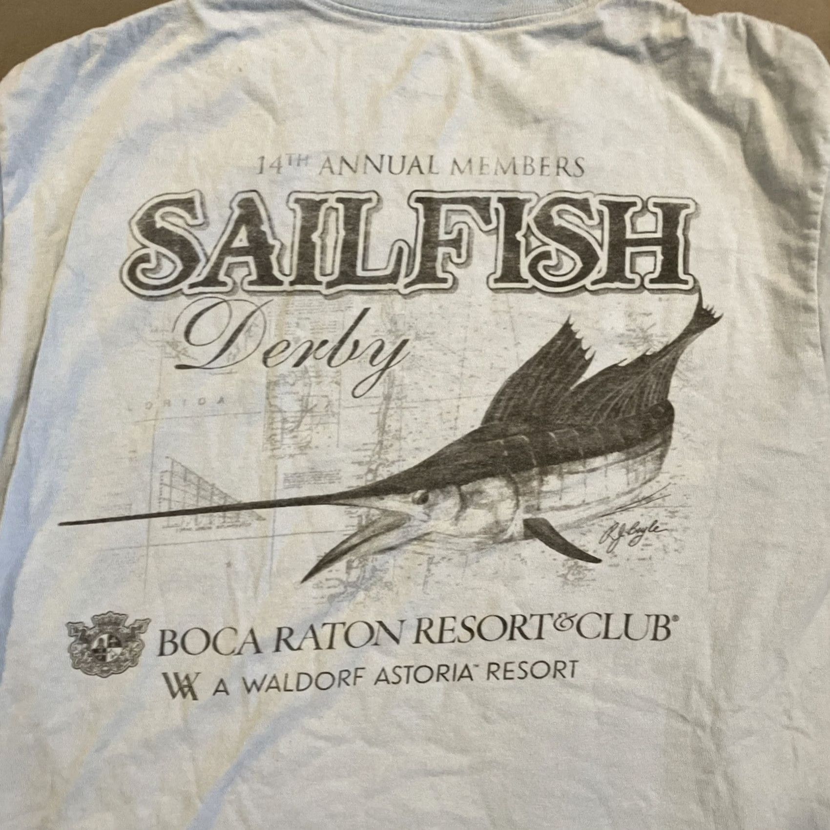 Hanes VINTAGE Boca Raton Resort & Club Member Sailfish Tournament T Shirt M Size US M / EU 48-50 / 2 - 5 Thumbnail