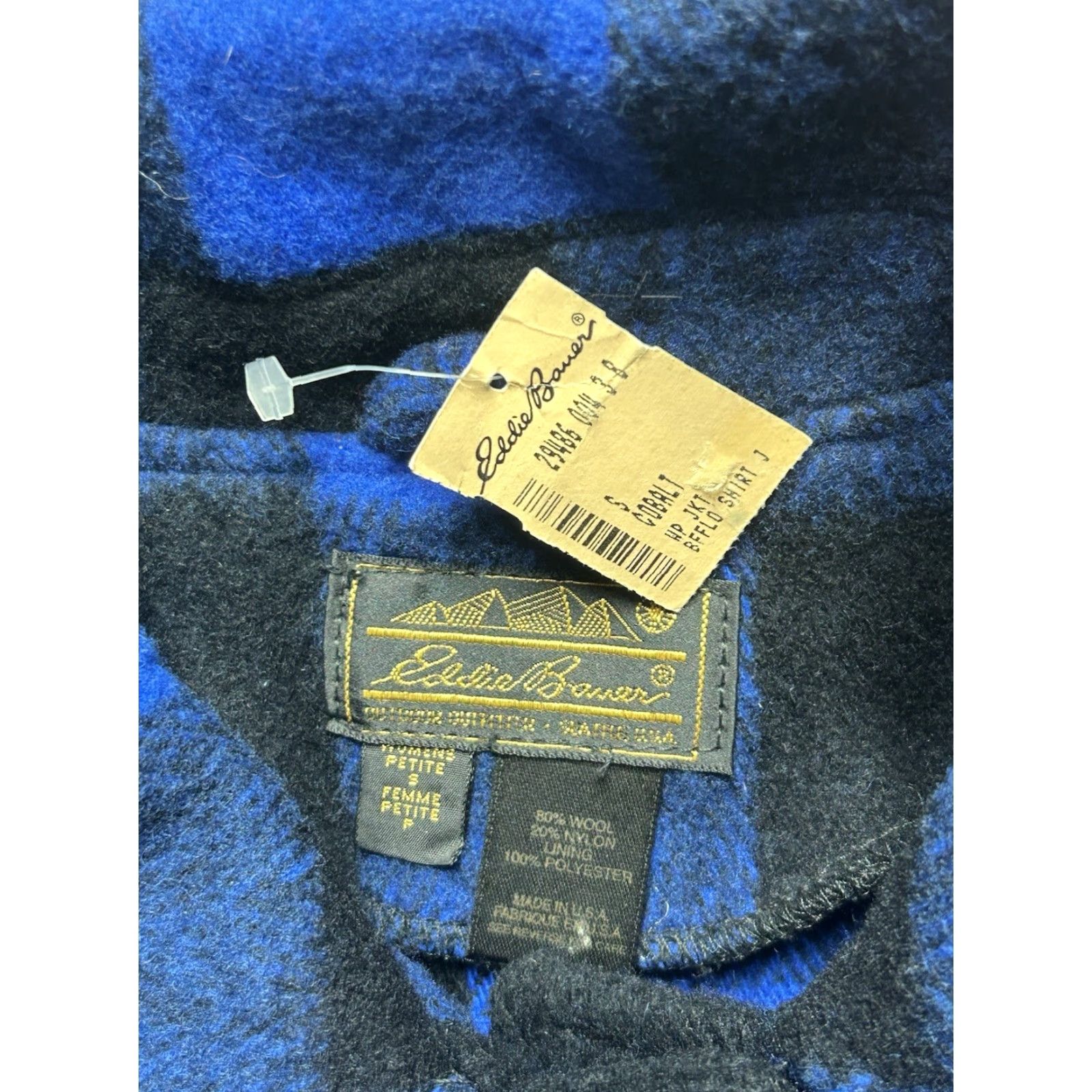 Eddie Bauer VINTAGE Eddie Bauer Snap Jacket Wool Blend Blue Plaid NWT DISTRESSED Women S 80s Mackinaw Jacket Shirt? Size S / US 4 / IT 40 - 5 Thumbnail