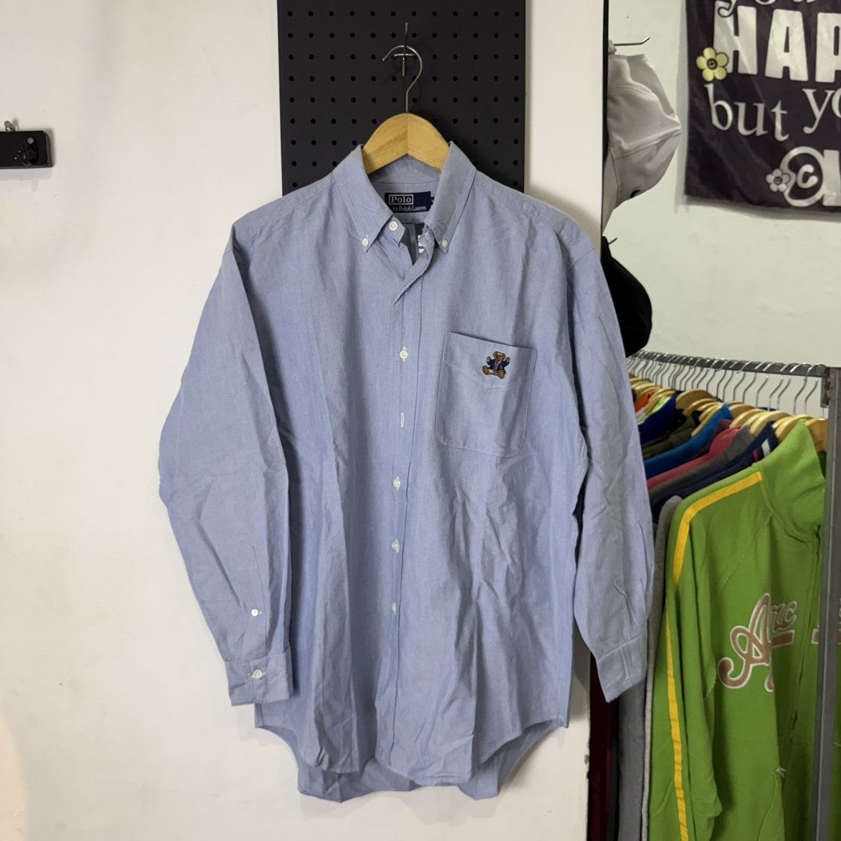Polo Ralph Lauren POLO RALPH LAUREN bear oxford blue button up shirt Size US XL / EU 56 / 4 - 1 Thumbnail
