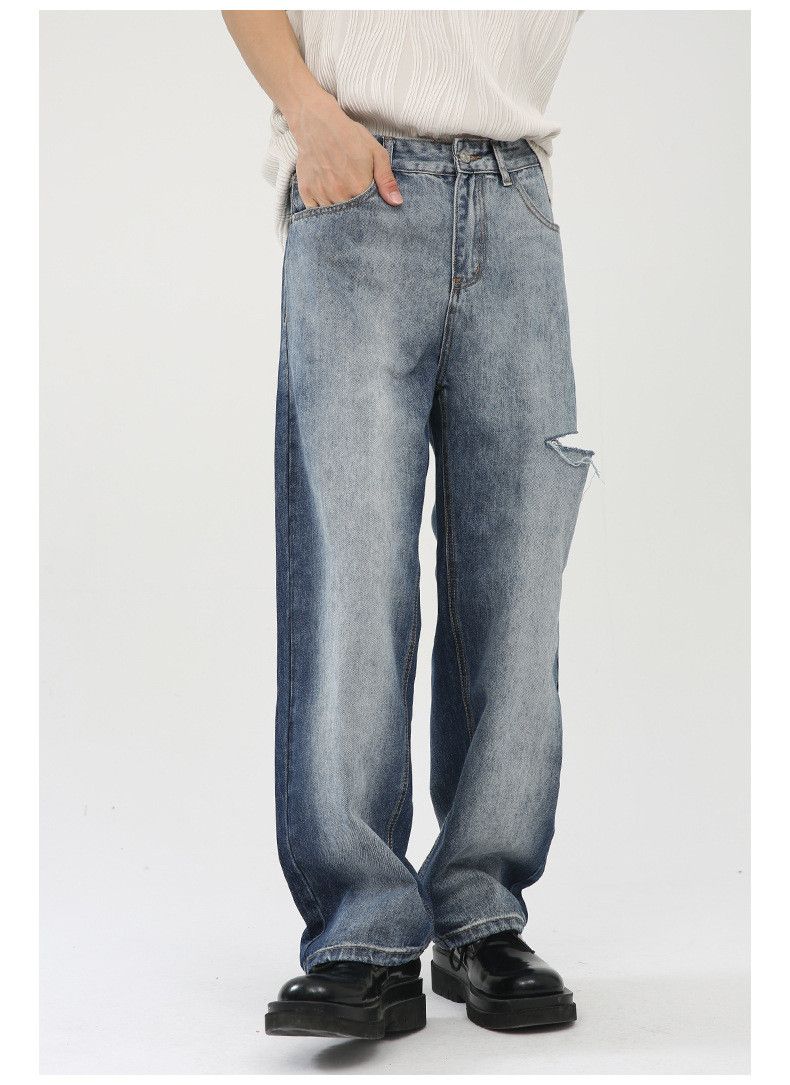 Japanese Brand × Jean Vintage gradient wash side ripped jeans y2k Size US 32 / EU 48 - 5 Thumbnail