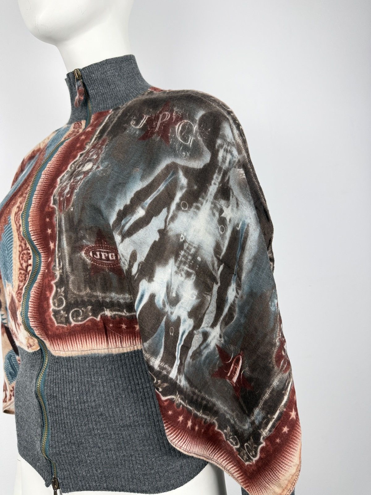 Jean Paul Gaultier Jean Paul Gaultier 1998 Native X-Ray Print Poncho Jacket Size S / US 4 / IT 40 - 9 Thumbnail
