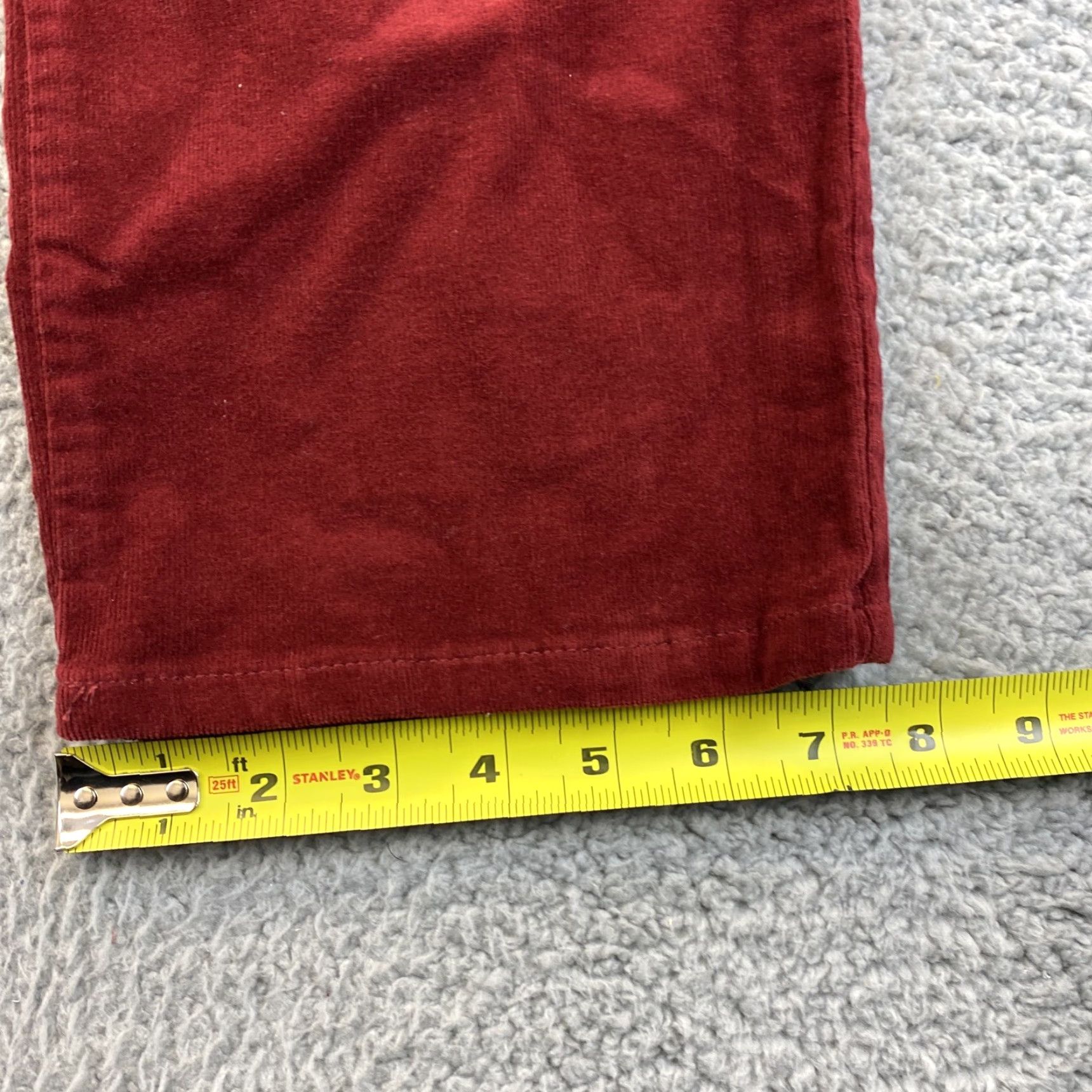 Vintage VINTAGE St. John's Bay Corduroy Pants Women 12 Maroon Comfort Waist Straight Leg Size 34" / US 12 / IT 48 - 6 Thumbnail